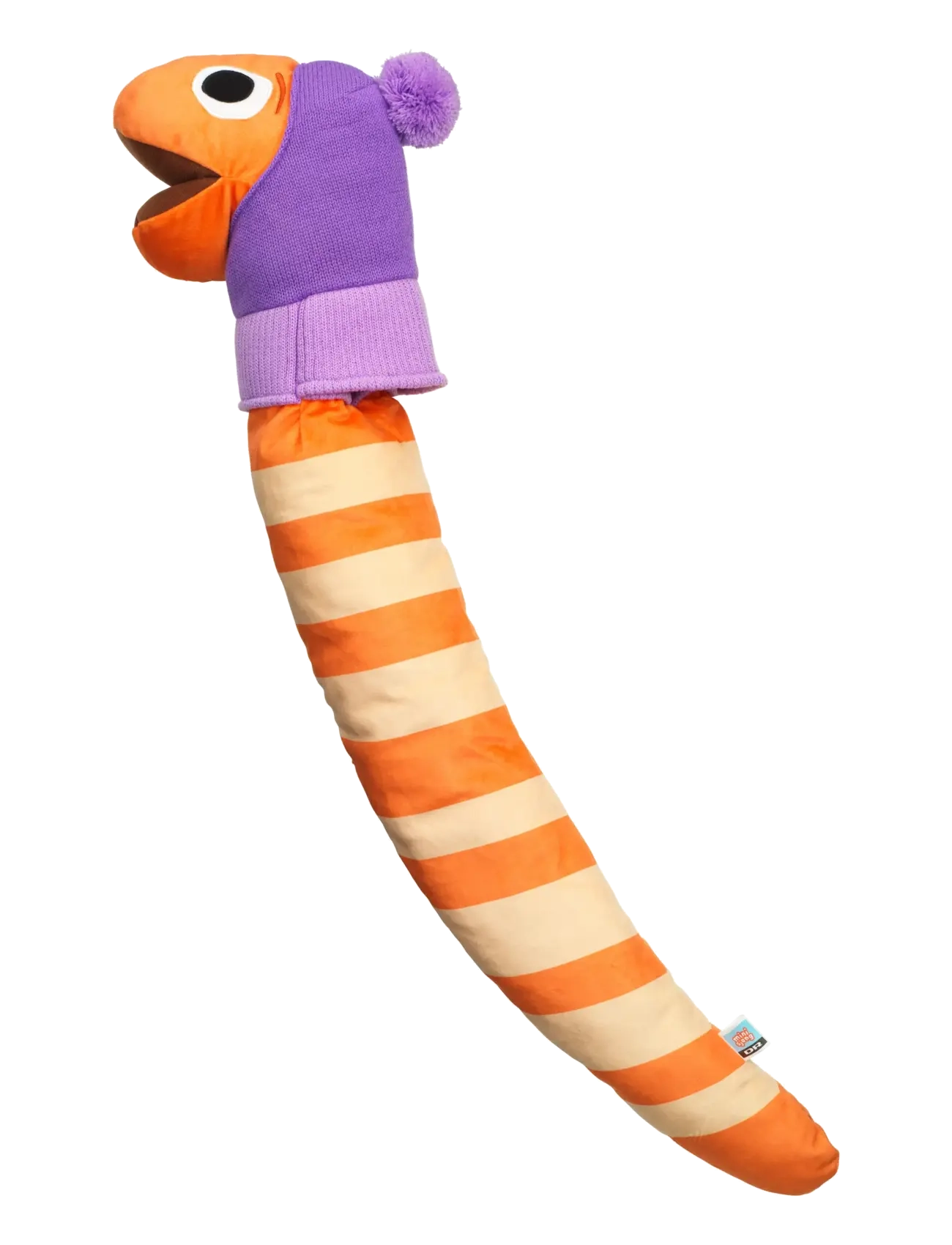 DR Orm Hånddukke, Børn, Stuffed Legetøj, Orange, Str: ONE SIZE
