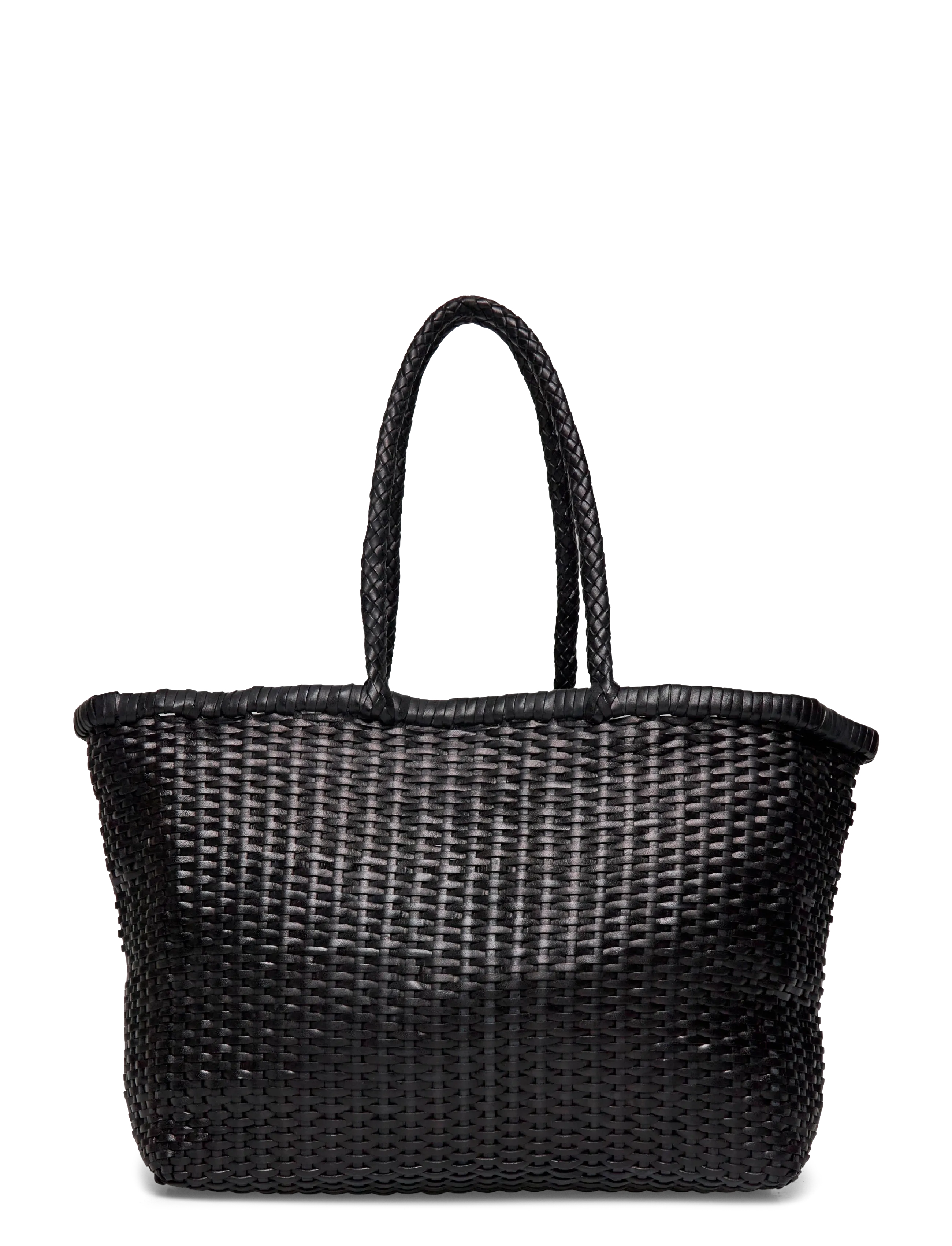 Dragon Diffusion Bamboo Triple Jump Handbag, Kvinder, Flettet Indkøbstaske, Sort, Str: ONE SIZE