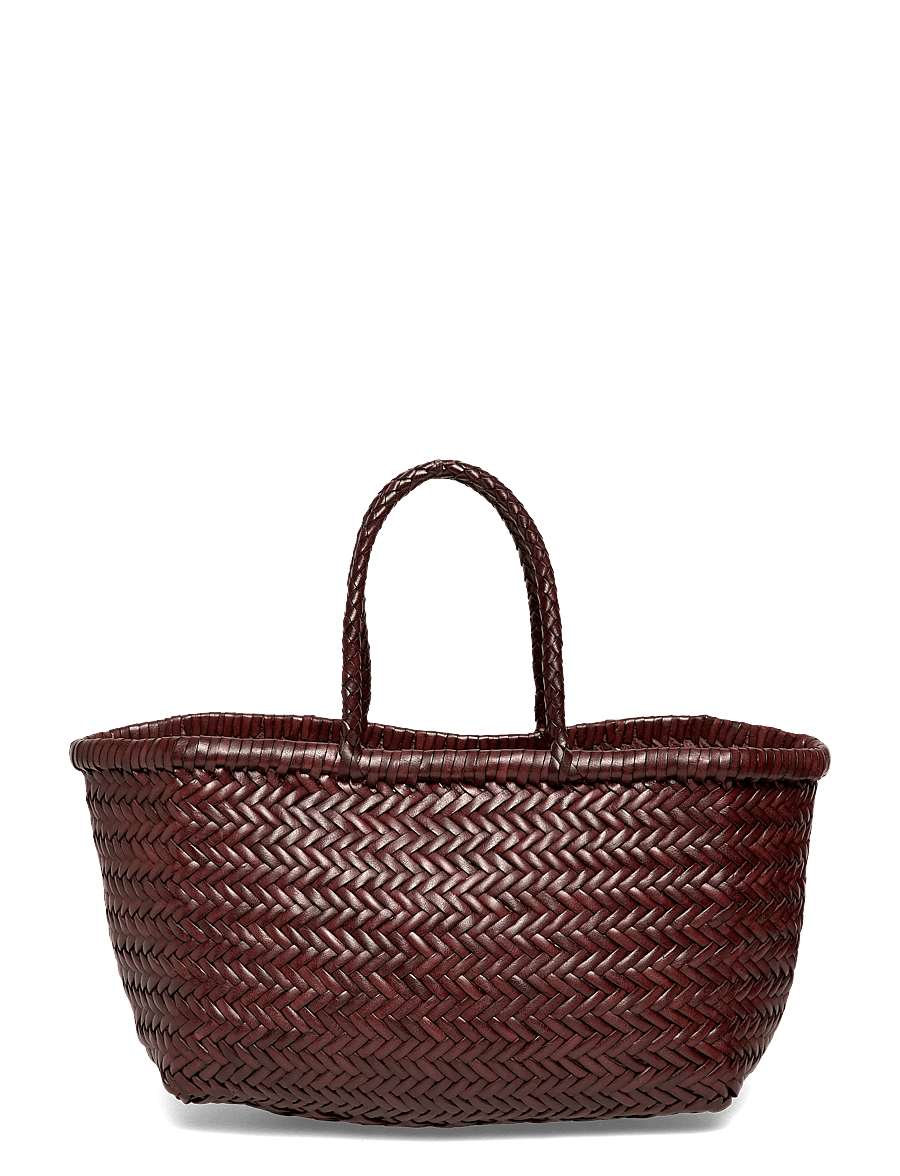 Dragon Diffusion - Brown Bamboo Triple Jump Small Tote - tote bags - dark brown - 0