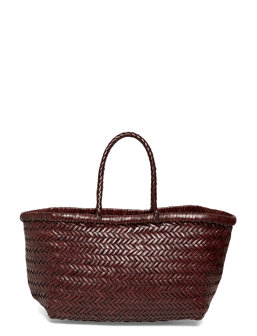 Dragon Diffusion - Brown Bamboo Triple Jump Small Tote - tote bags - dark brown - 1