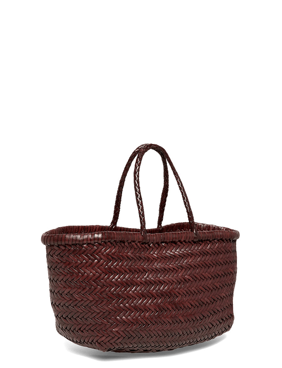 Dragon Diffusion - Brown Bamboo Triple Jump Small Tote - tote bags - dark brown - 2