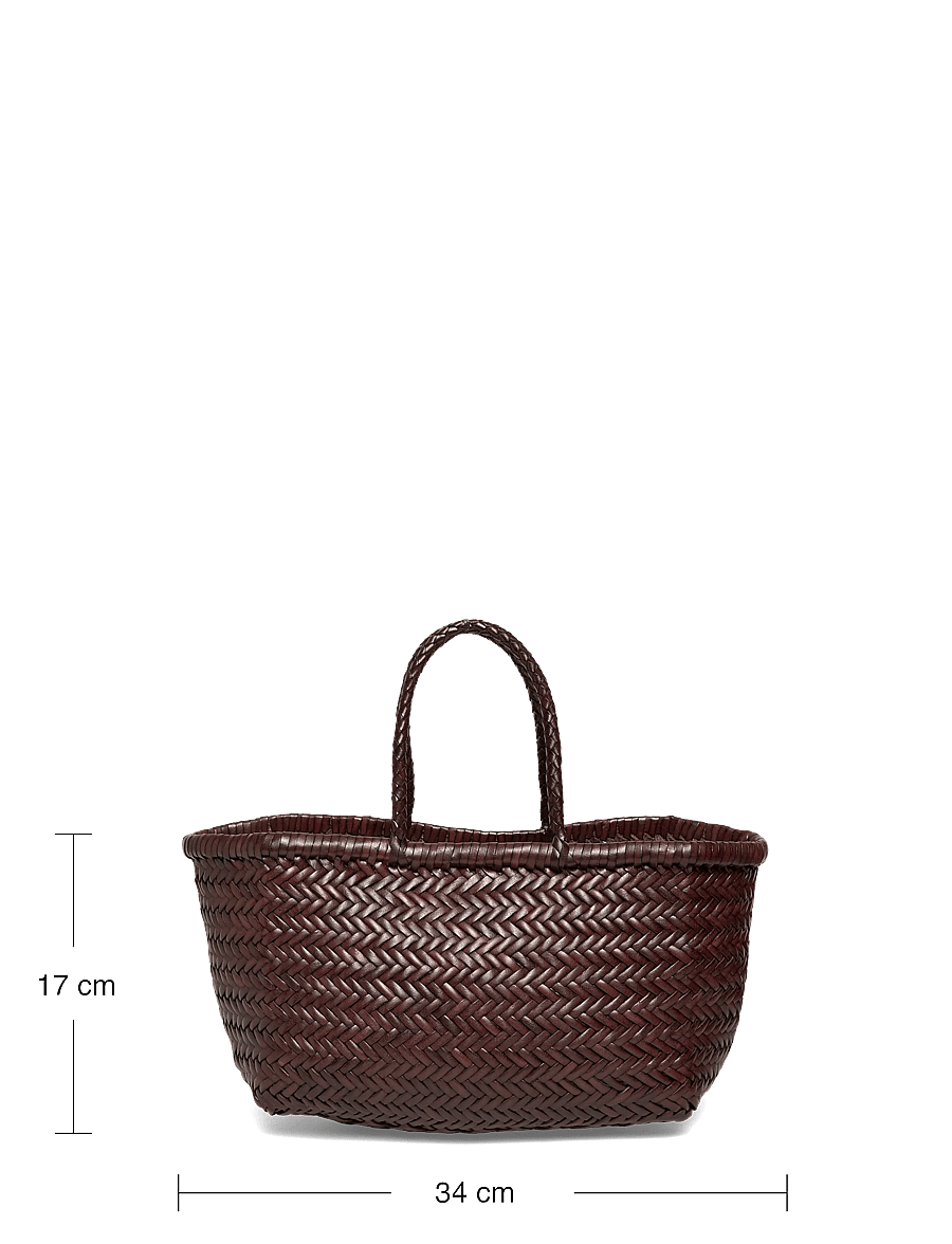 Dragon Diffusion - Brown Bamboo Triple Jump Small Tote - tote bags - dark brown - 3