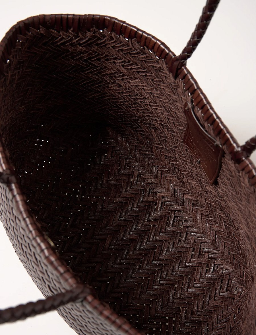 Dragon Diffusion - Brown Bamboo Triple Jump Small Tote - tote bags - dark brown - 4