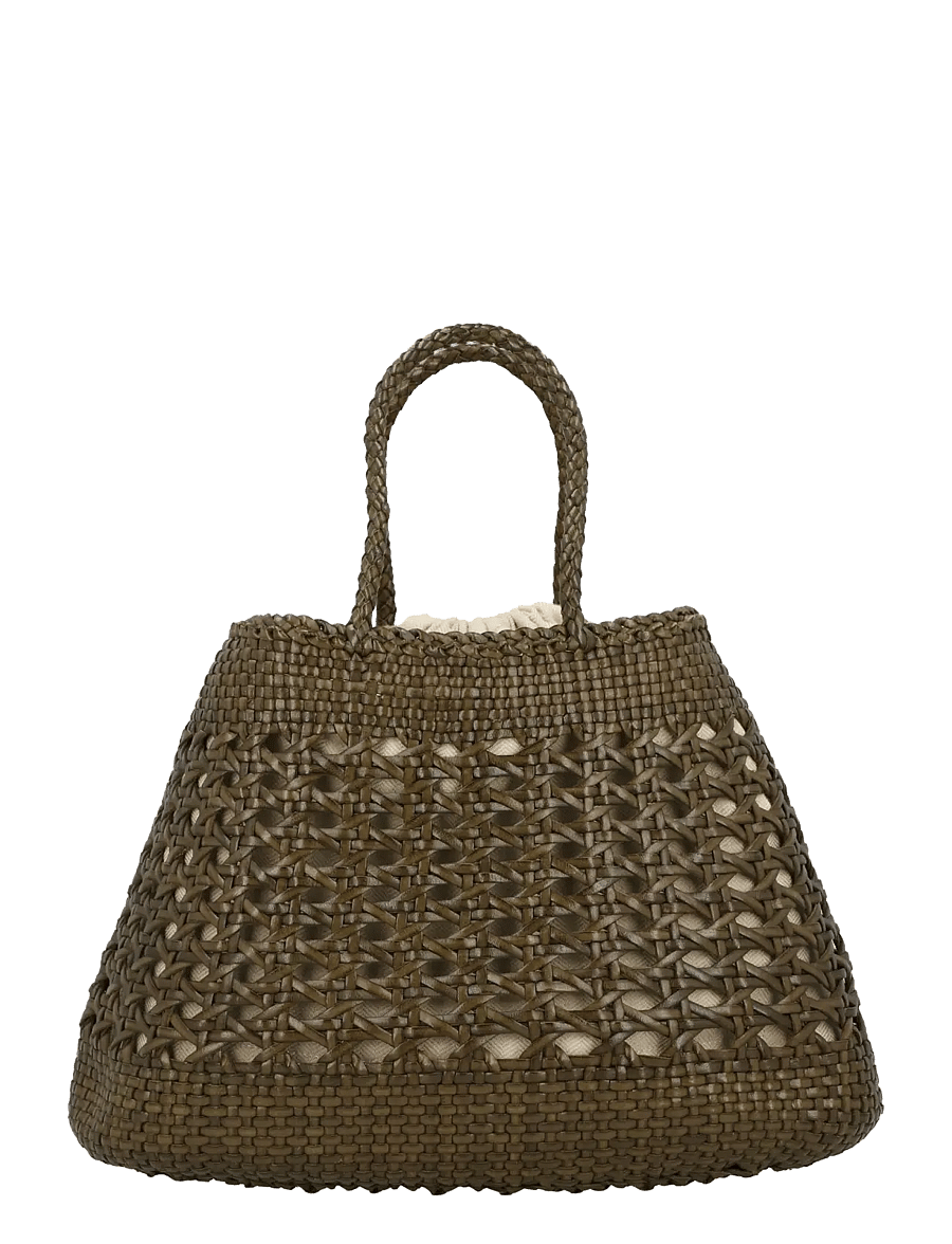 Dragon Diffusion - Santa Cano woven leather tote bag - besondere anlässe - green - 1