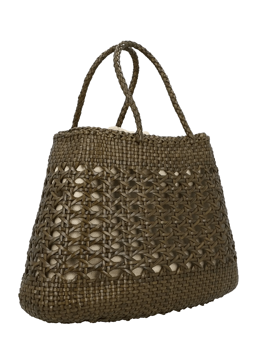 Dragon Diffusion - Santa Cano woven leather tote bag - besondere anlässe - green - 2
