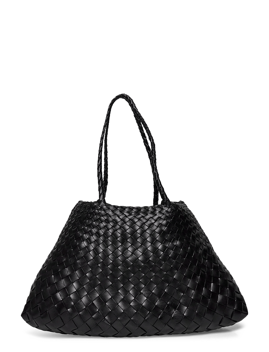 Dragon Diffusion - Santa Croce Big woven leather tote - shopper - black - 0