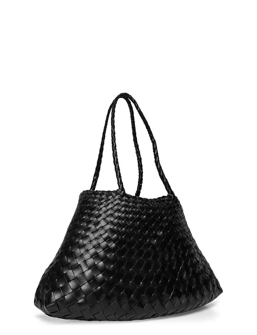 Dragon Diffusion - Santa Croce Big woven leather tote - shopper - black - 2