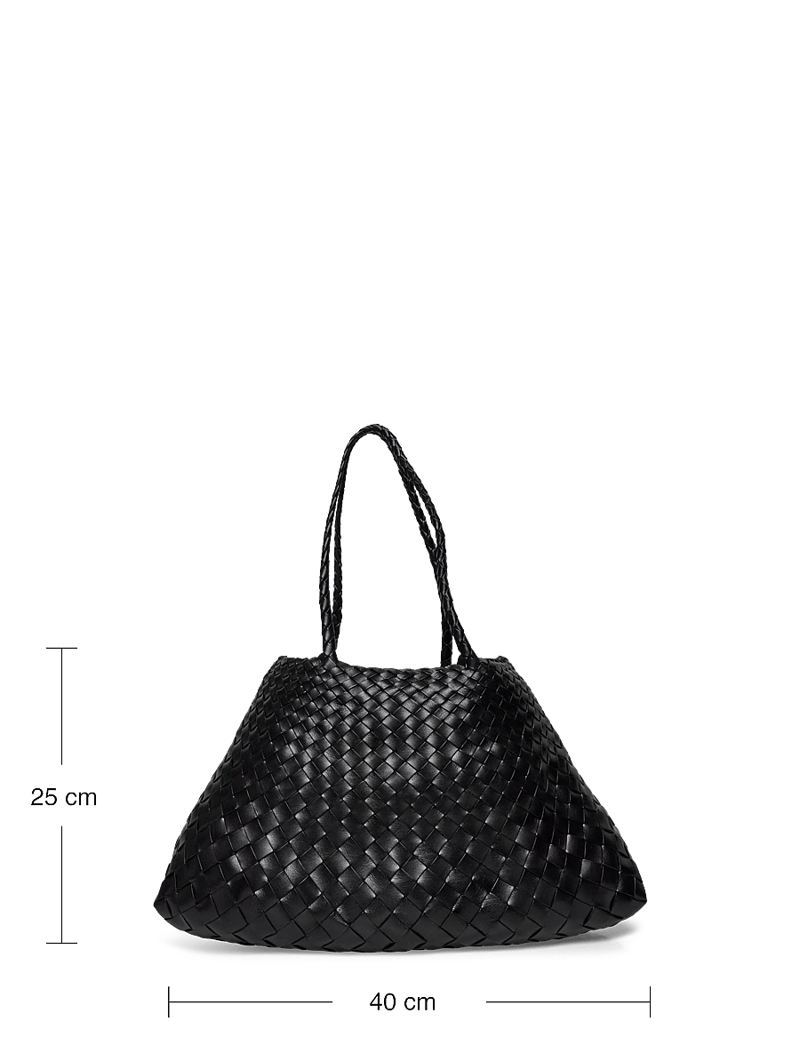 Dragon Diffusion - Santa Croce Big woven leather tote - shopper - black - 3