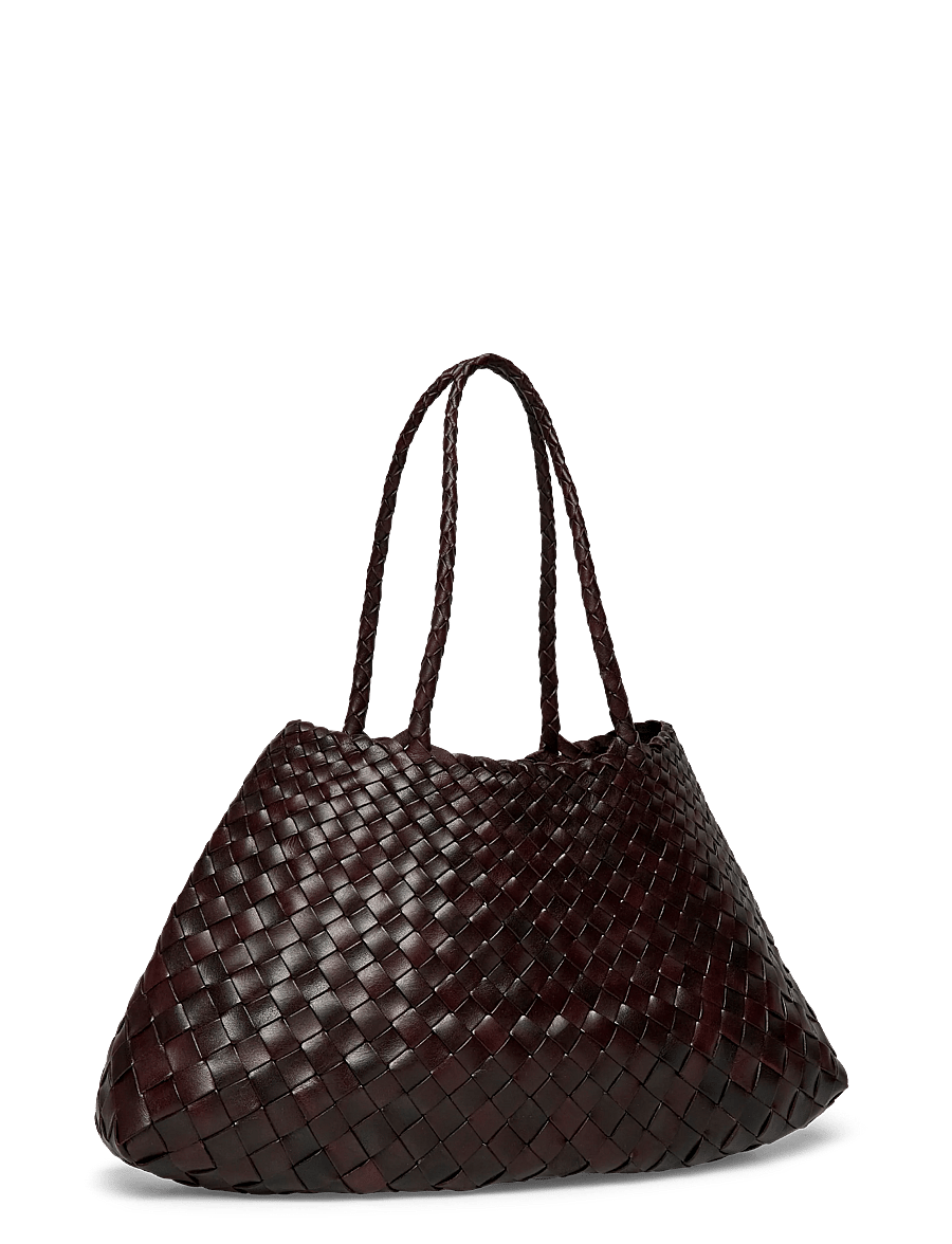 Dragon Diffusion - Santa Croce Big woven leather tote - shopper - dark brown - 2