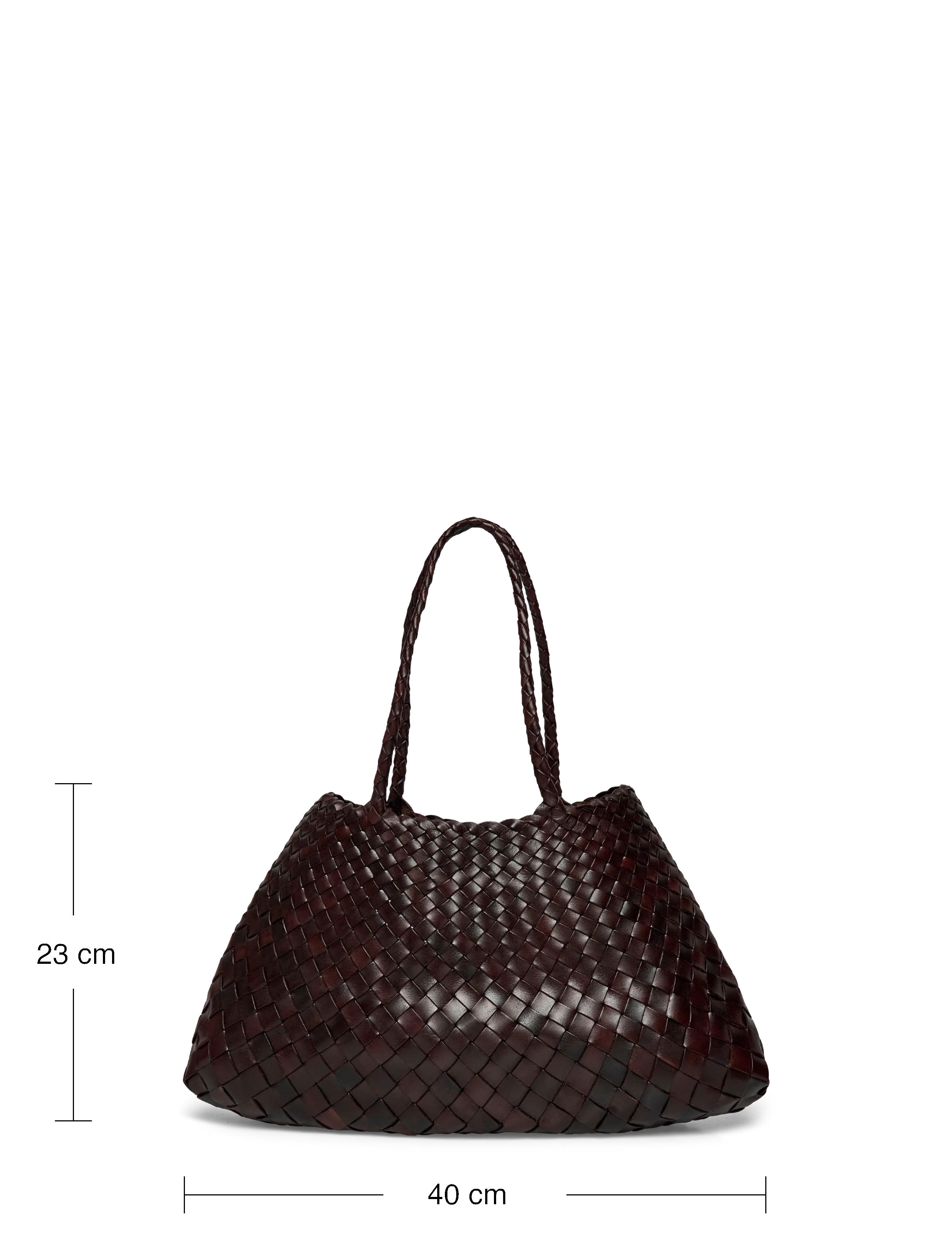Dragon Diffusion - Santa Croce Big woven leather tote - shoppingväskor - dark brown - 3