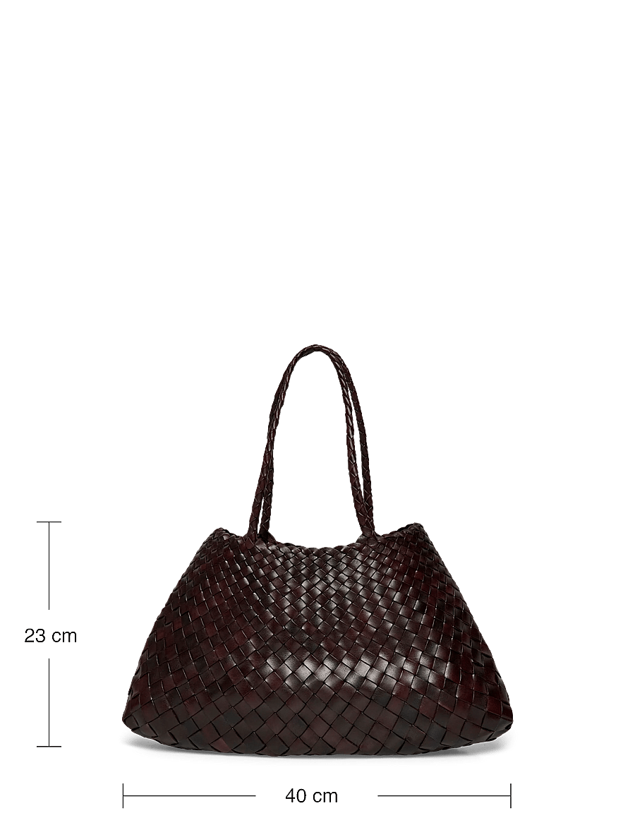 Dragon Diffusion - Santa Croce Big woven leather tote - shopper - dark brown - 3