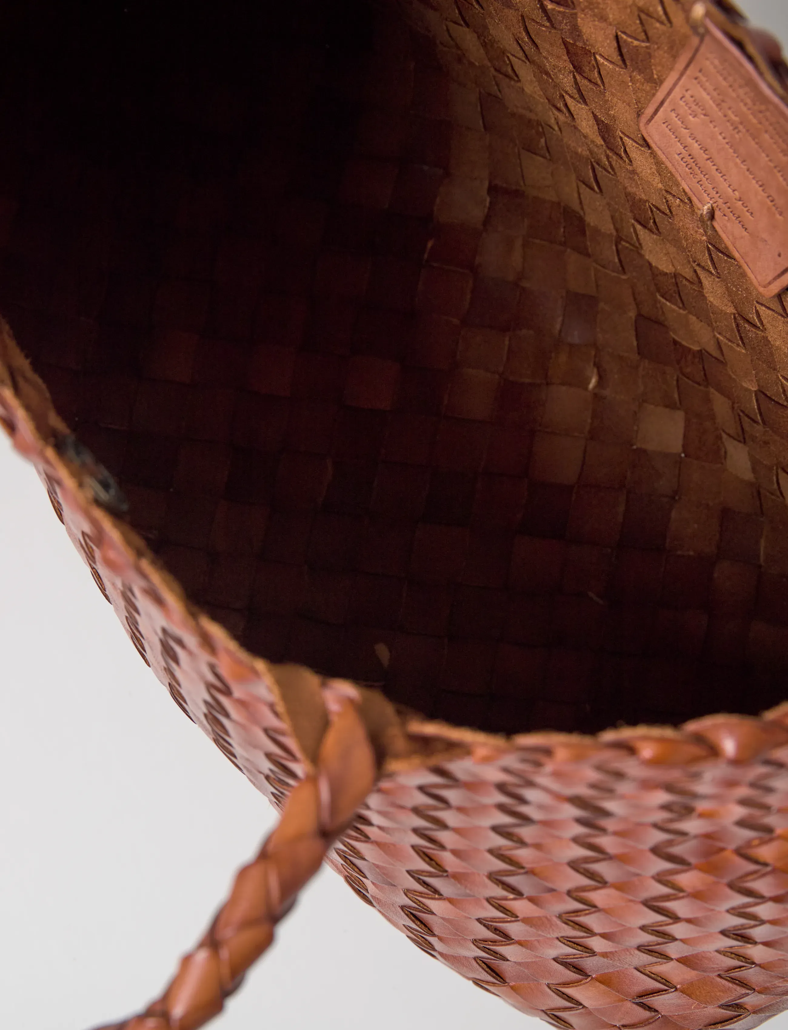 Dragon Diffusion - Santa Croce Big woven leather tote - shoppere - tan - 4