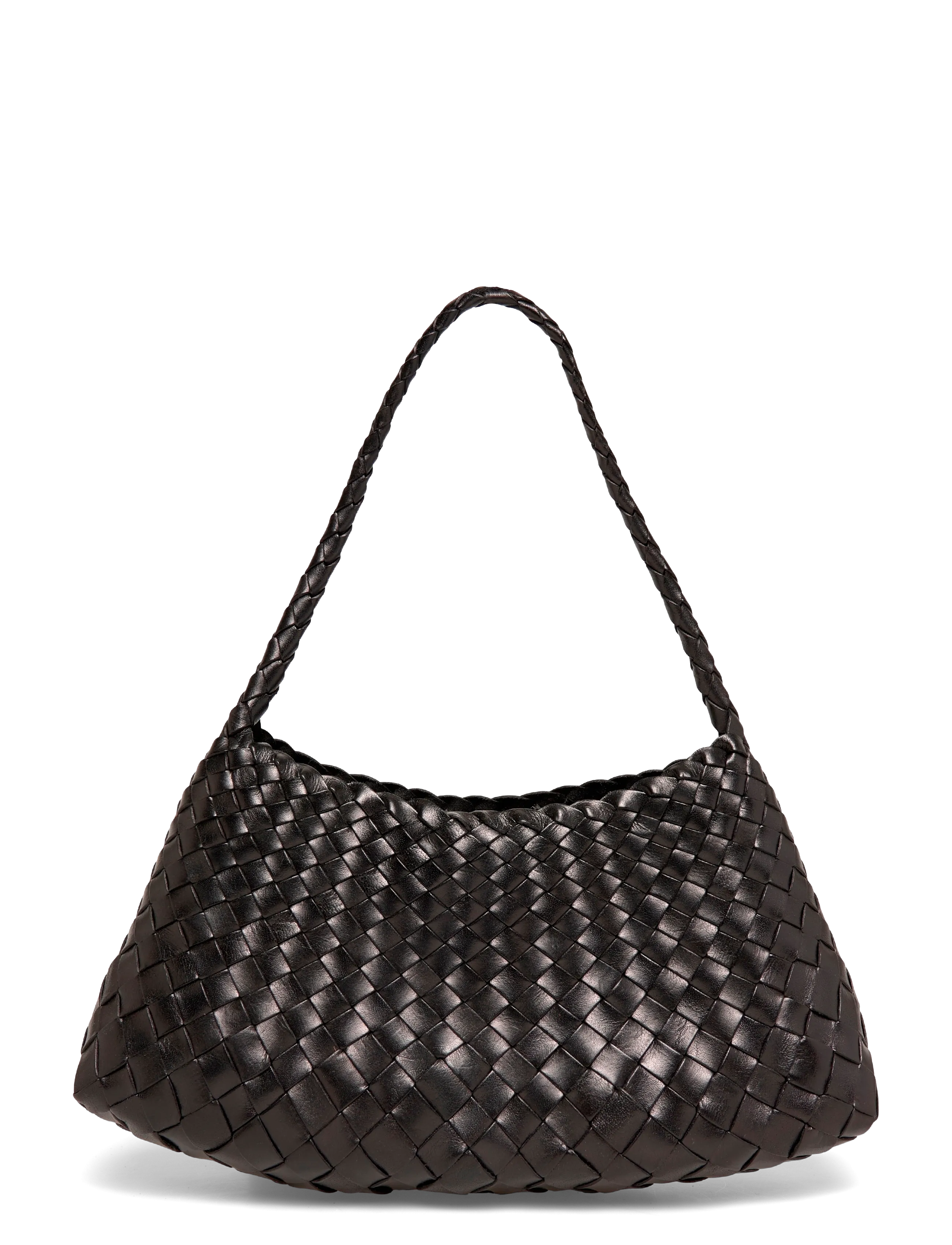Dragon Diffusion Black Leather Rosanna Shoulder Bag - Laukut - BLACK / black