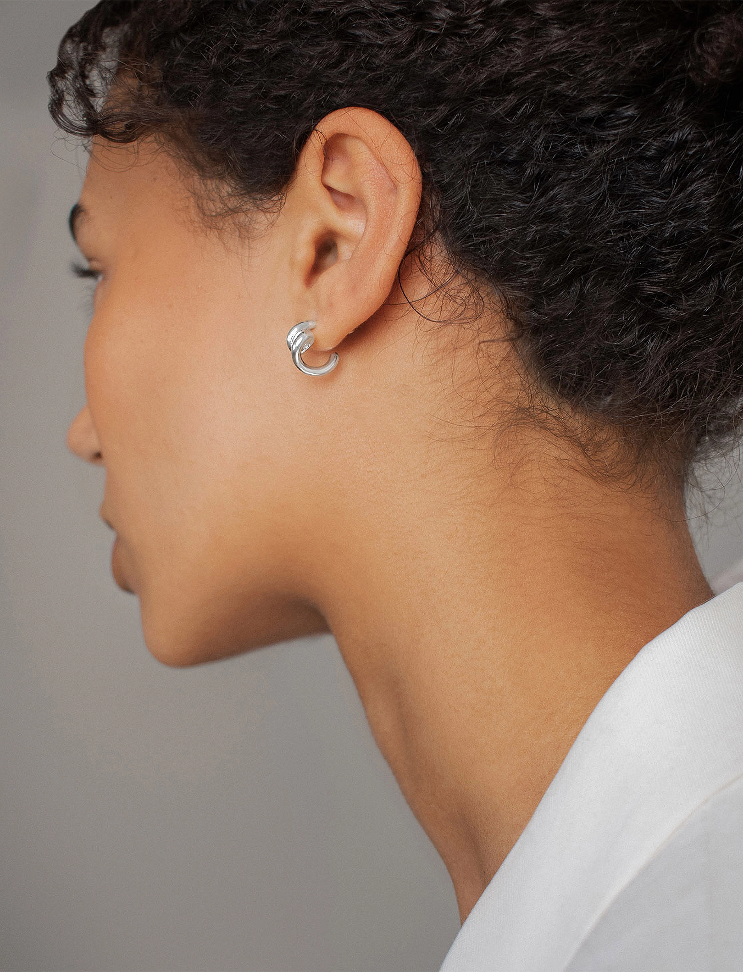 Drakenberg Sjölin Breeze Small Hoops, One Size, Earrings, Silber - Frauen