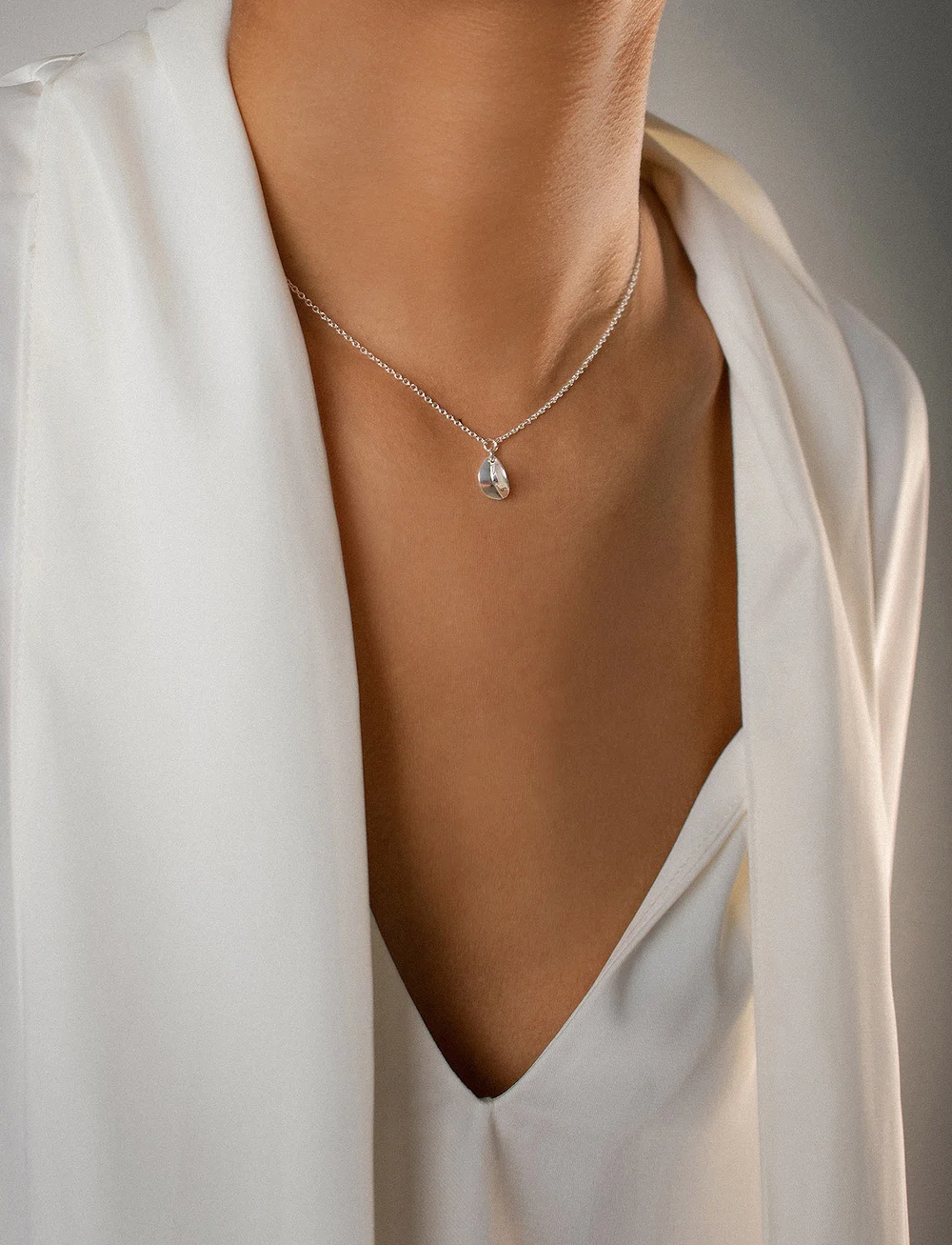 Drakenberg Sjölin - Botanica drop necklace - ketten mit anhänger - sterling silver - 0