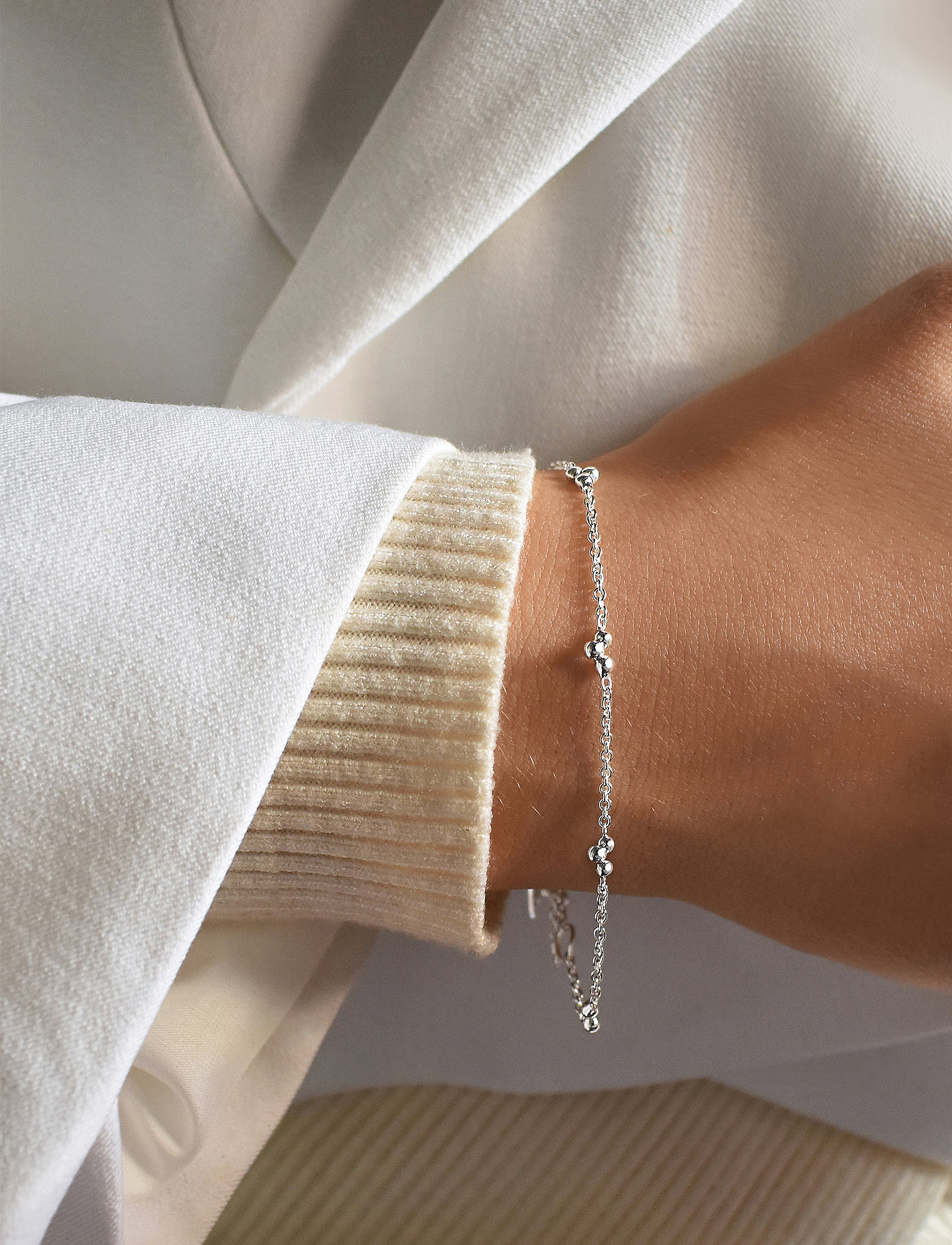 Drakenberg Sjölin Drops Full Bracelet, One Size, Bracelets, Silber - Chain Frauen