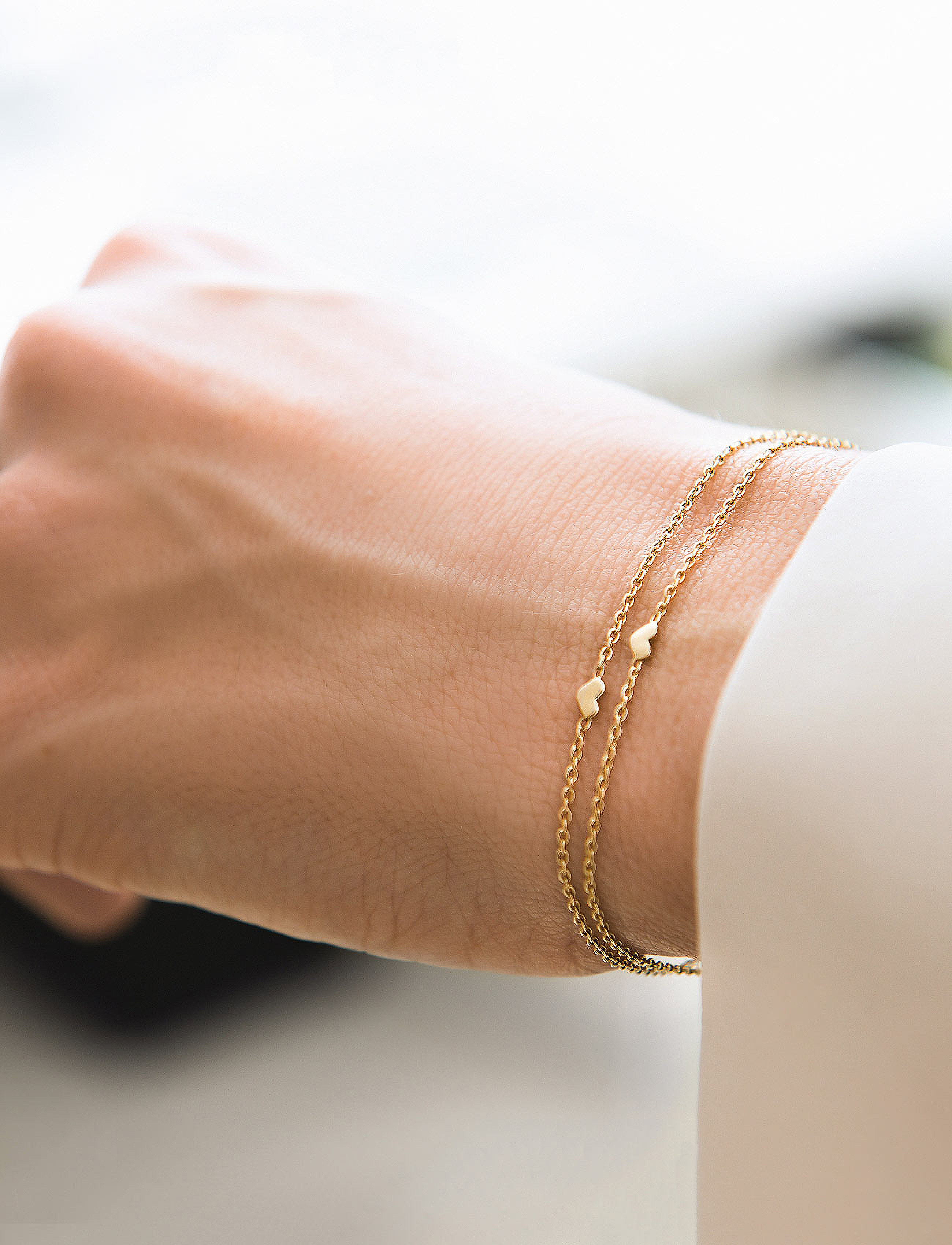 Drakenberg Sjölin Loving Heart Drop Bracelet Gold, Kvinder, Hjerte Armbånd, Guld, Str: ONE SIZE