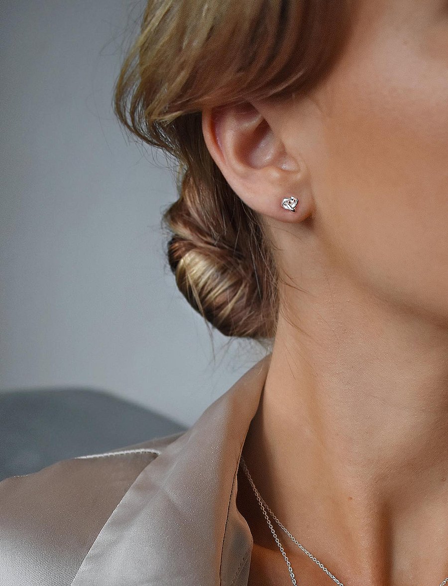 Drakenberg Sjölin - Le Knot drop studs - ohrstecker - sterling silver - 0