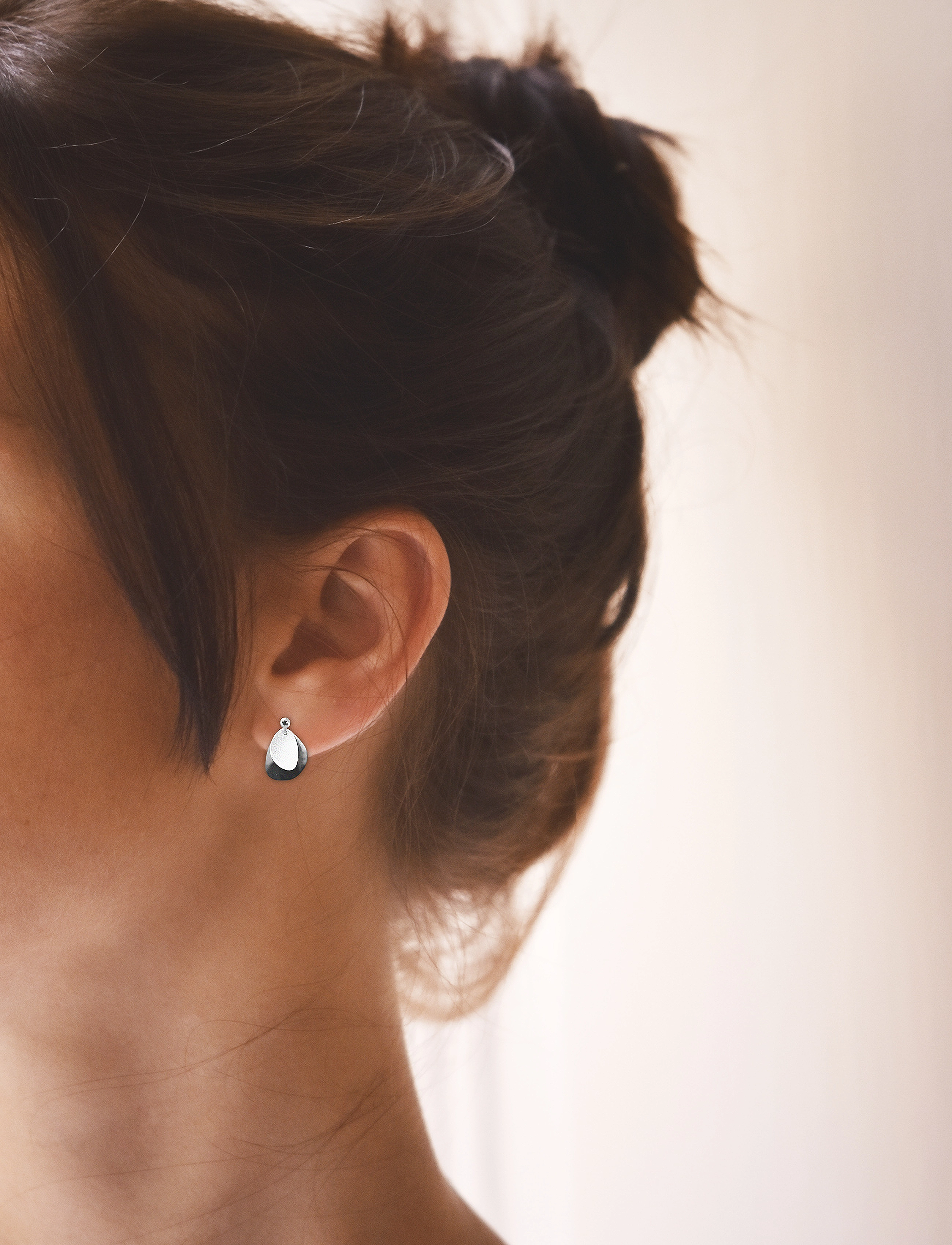 Drakenberg Sjölin Lakeside Drop Studs, One Size, Silver, Øreringe > Ørestikker, Dame