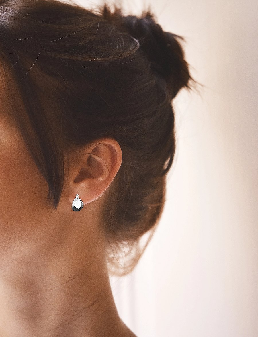 Drakenberg Sjölin - Lakeside drop studs - neet-kõrvarõngad - sterling silver - 0