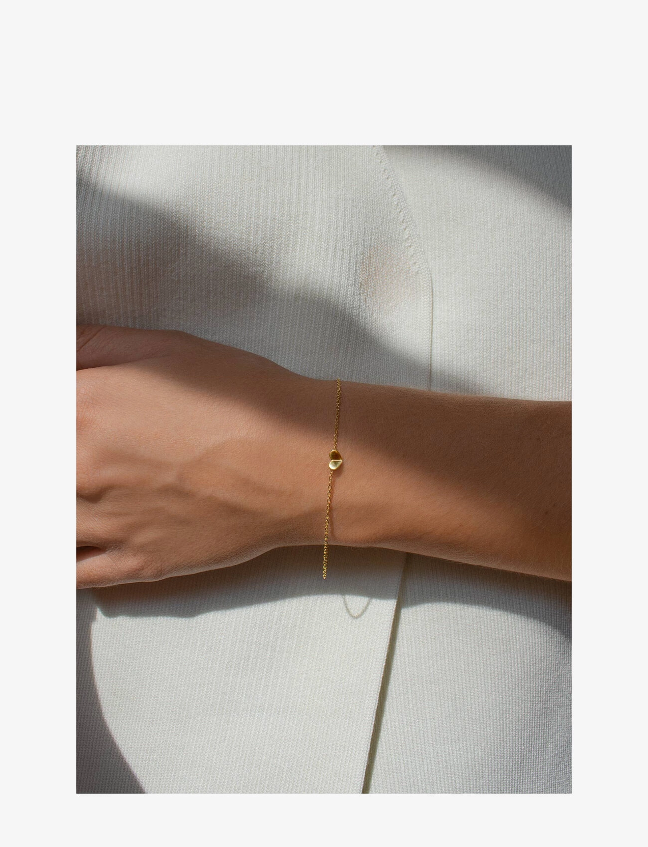 Drakenberg Sjölin Mi Amor Bracelet, Kvinder, Hjerte Charm Armbånd, Guld, Str: ONE SIZE