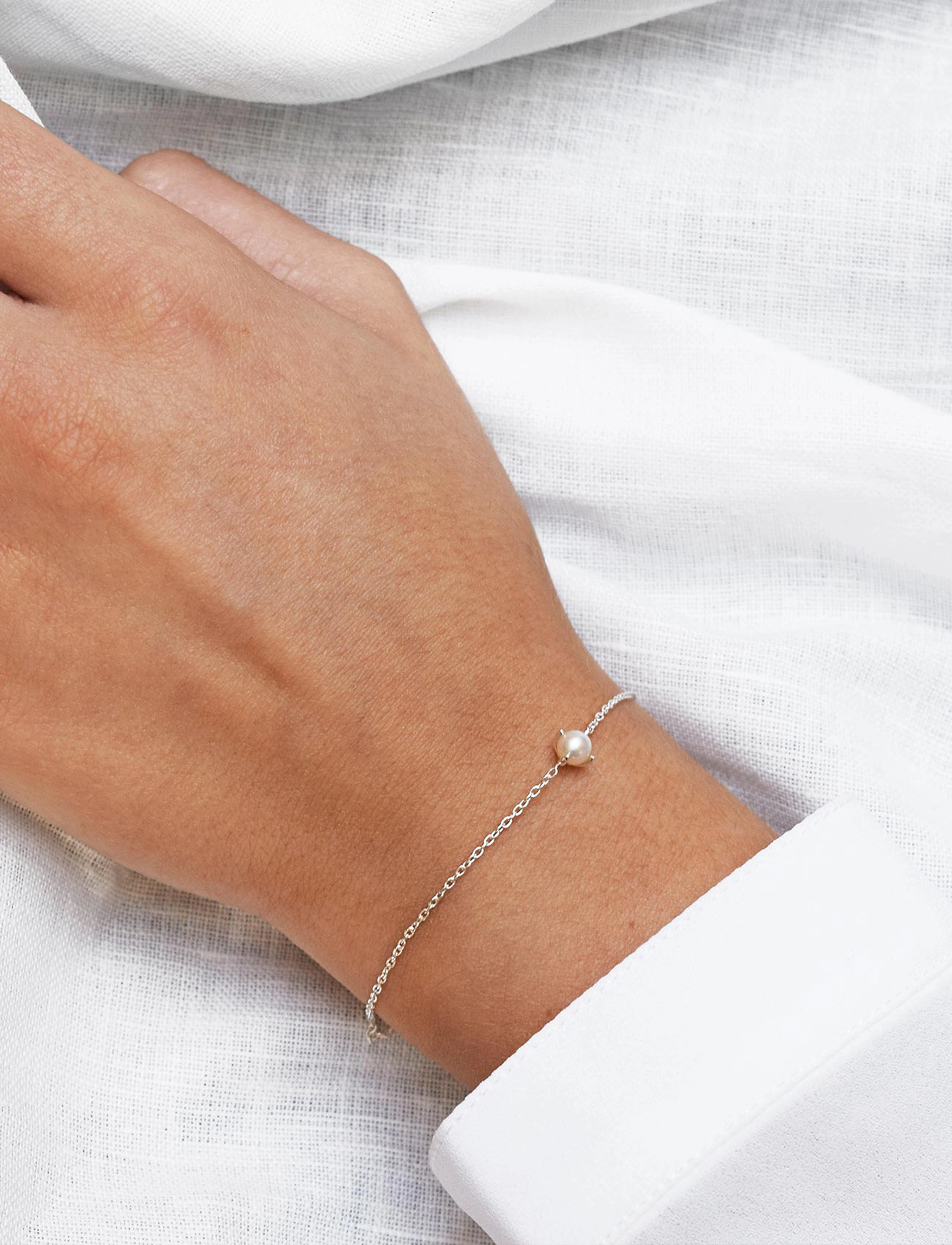Drakenberg Sjölin - Petite Pearl bracelet - sterling silver - 1