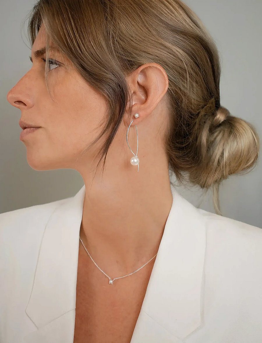 Drakenberg Sjölin - Petite Pearl necklace - halskæder med vedhæng - sterling silver - 3