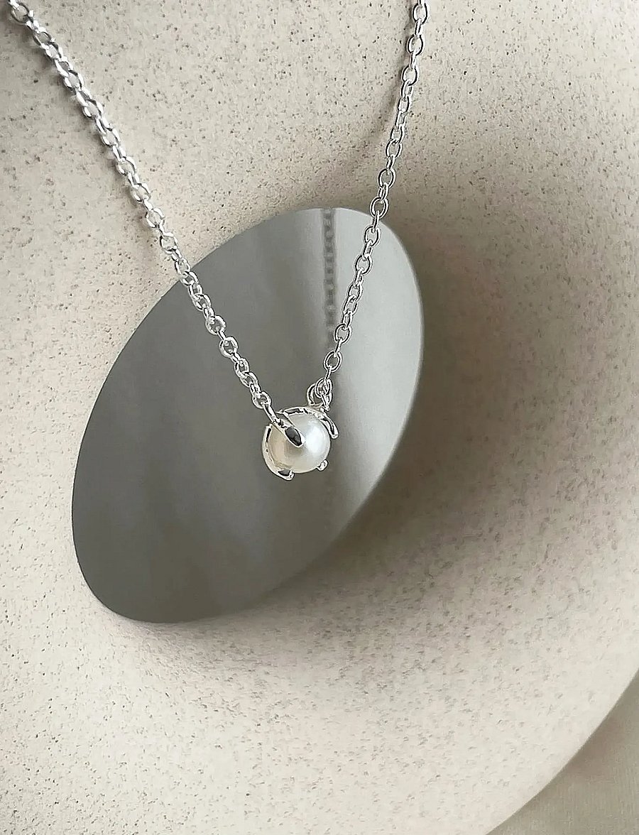 Drakenberg Sjölin - Petite Pearl necklace - halskæder med vedhæng - sterling silver - 4