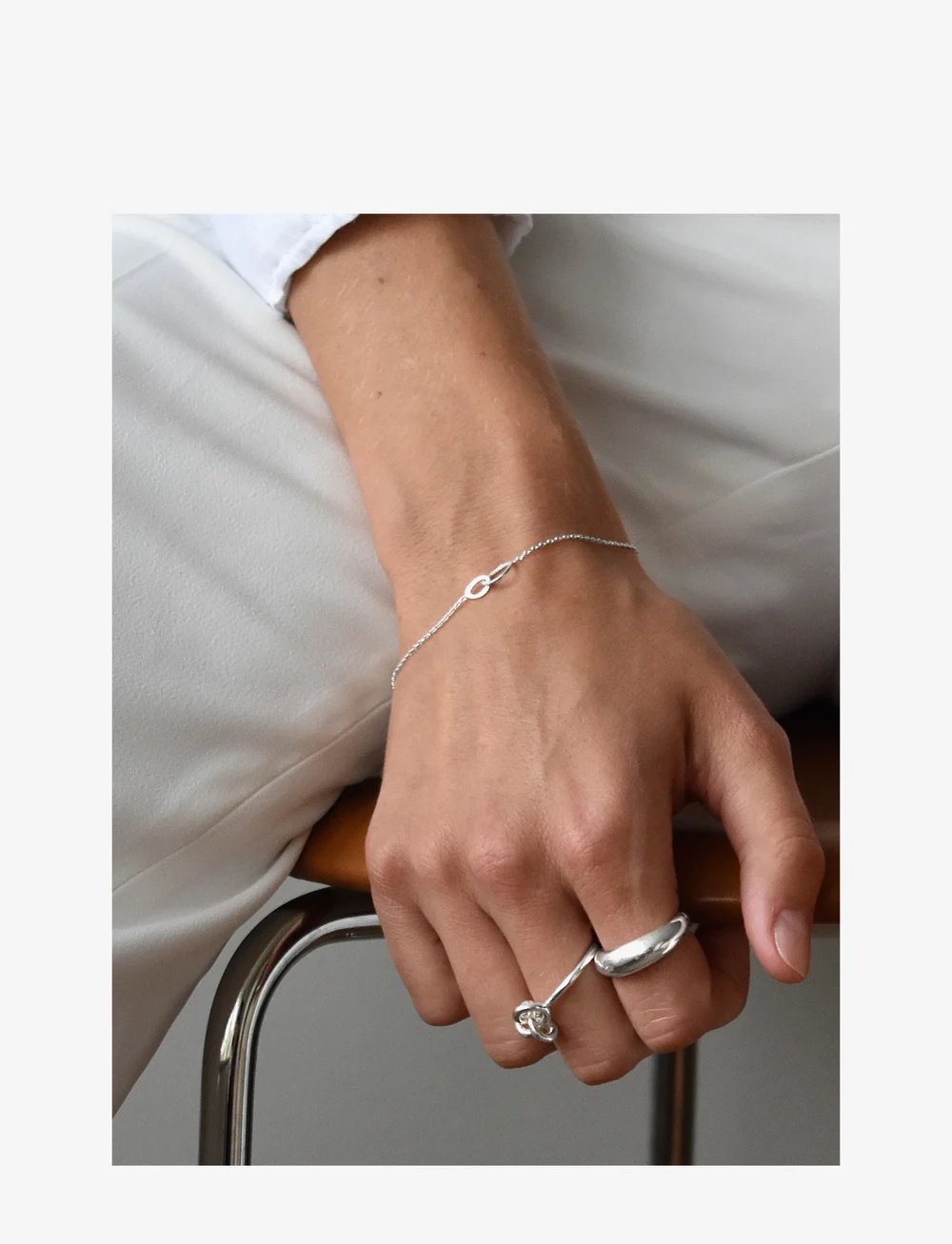 Drakenberg Sjölin - Together drop bracelet - apyrankės - sterling silver - 1