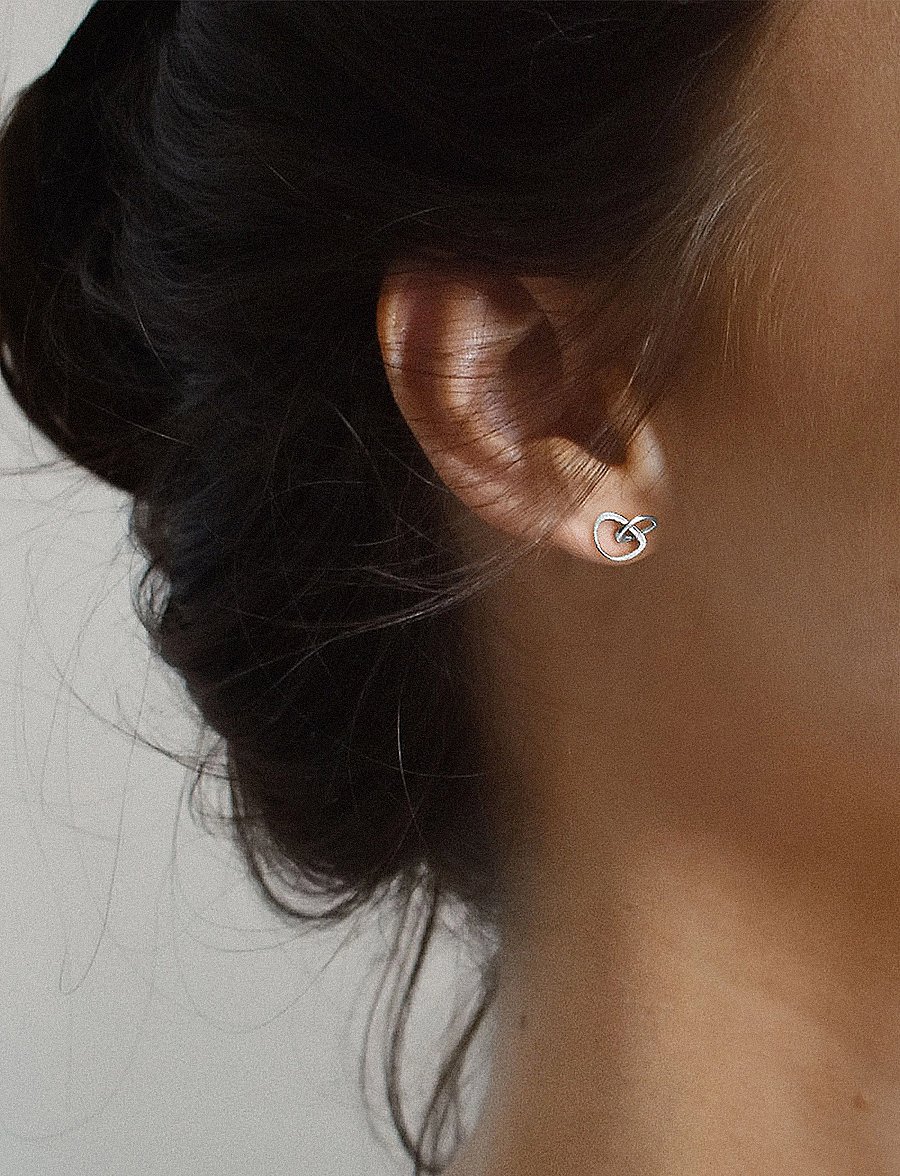 Drakenberg Sjölin - Together drop studs - nappikorvakorut - sterling silver - 0