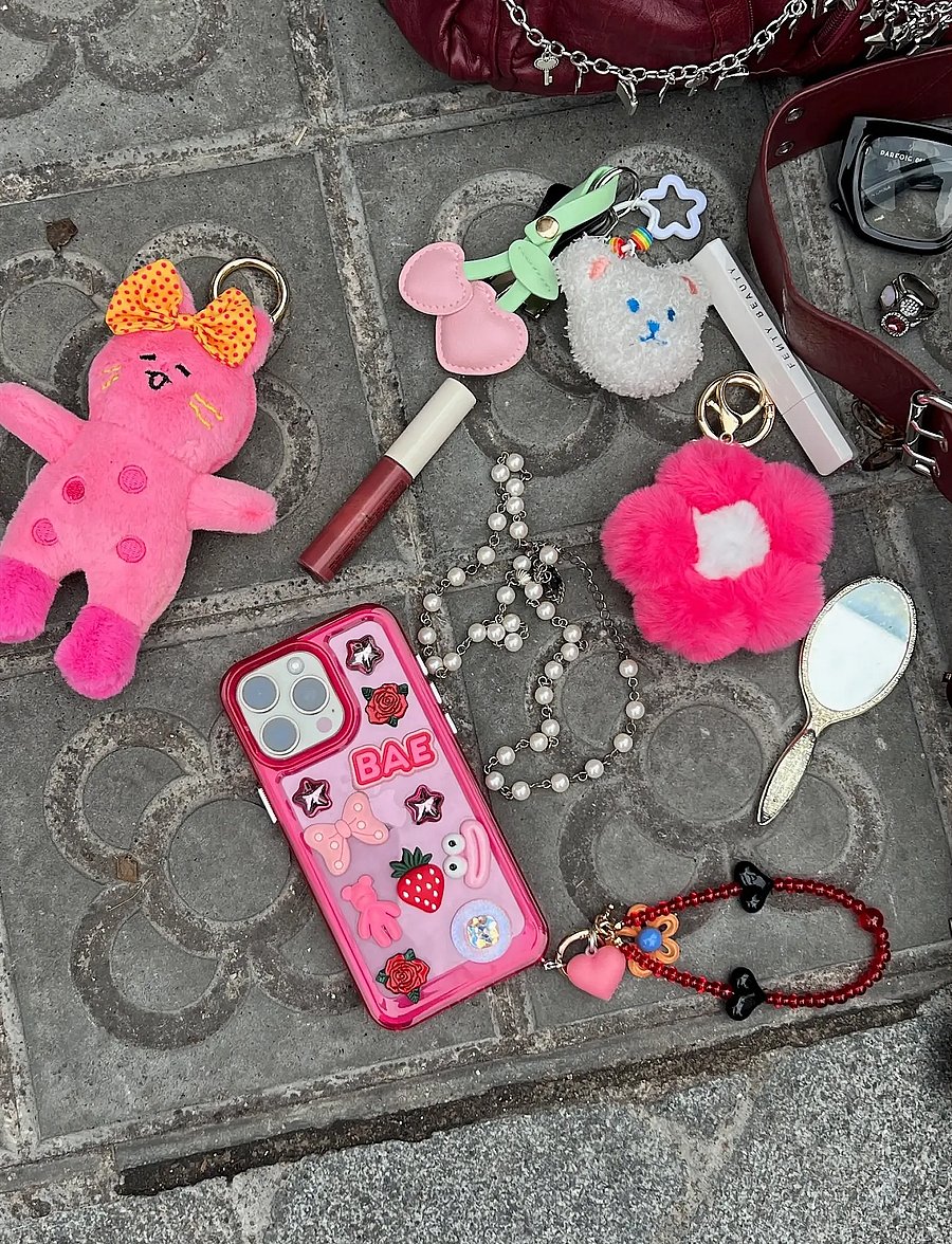 DRM-LND - Kitty with Bow - zubehör für taschen - pink - 0