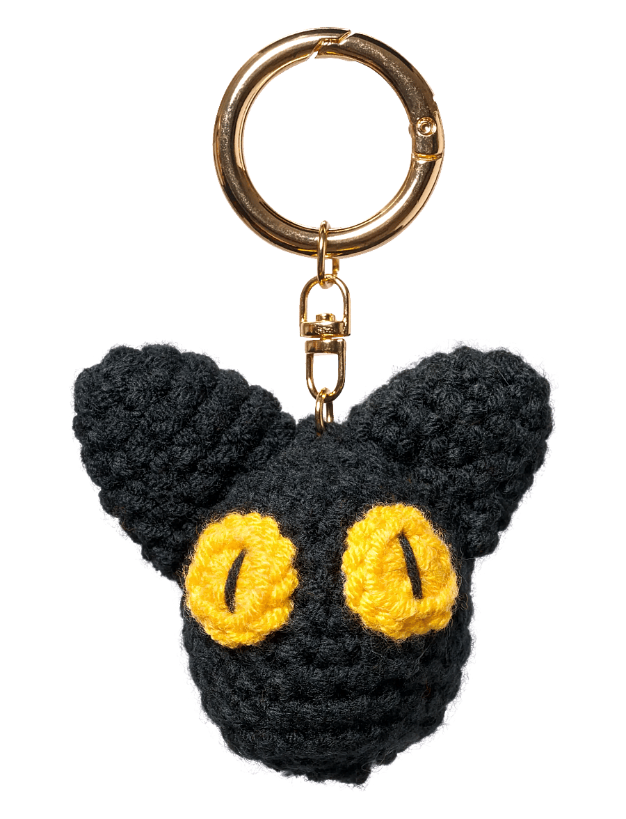 DRM-LND - Knitted Black Cat - nøkkelringer - black - 1