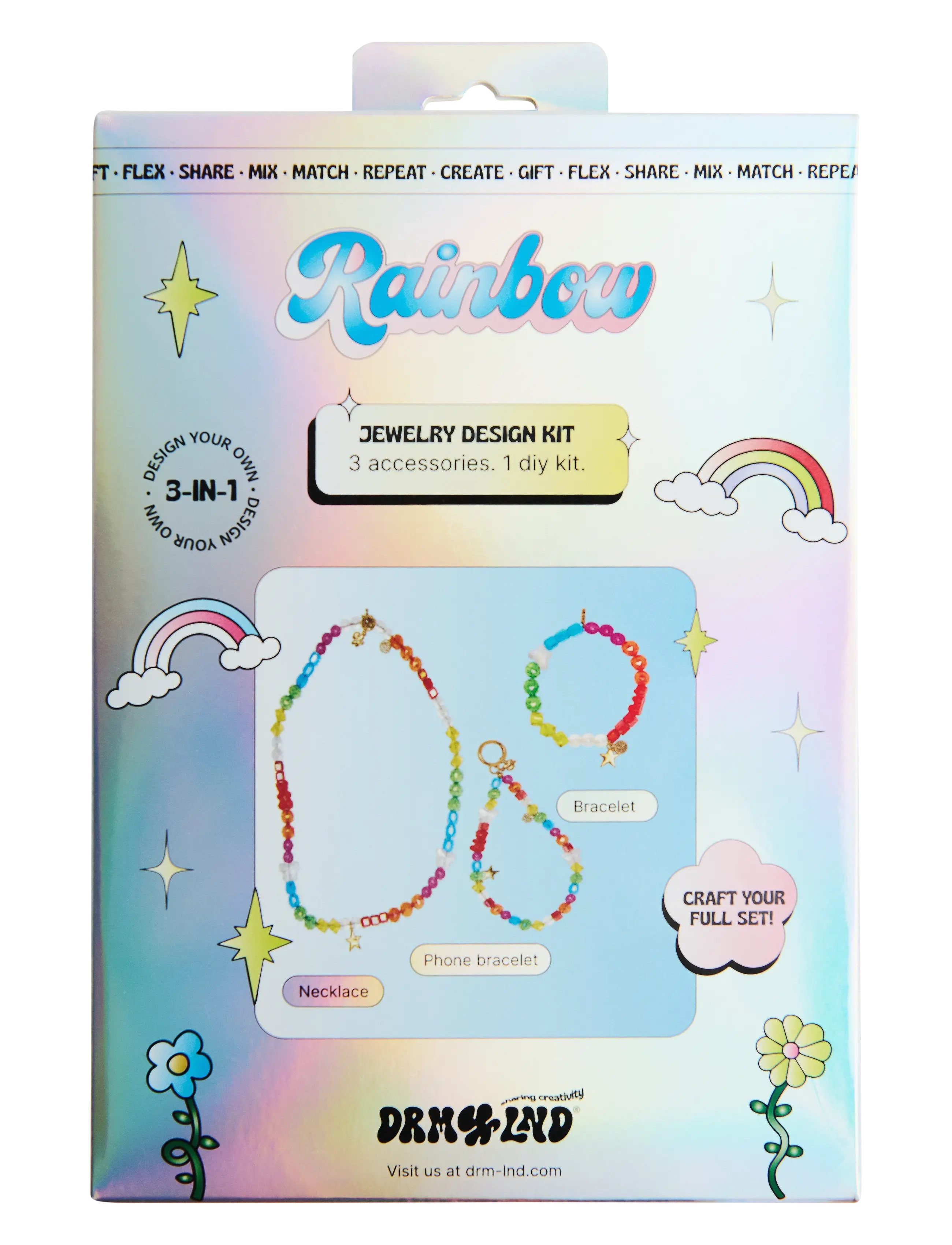 DRM-LND Rainbow Bright, One Size, Mobile Accessories, Mehrfarbig/gemustert - Phone Jewellry, Kinder