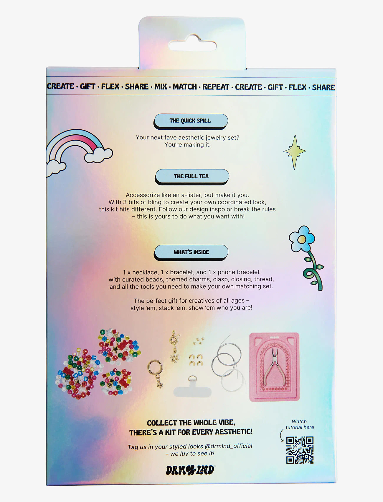 DRM-LND - Rainbow Bright - phone jewellry - mixed colors - 1