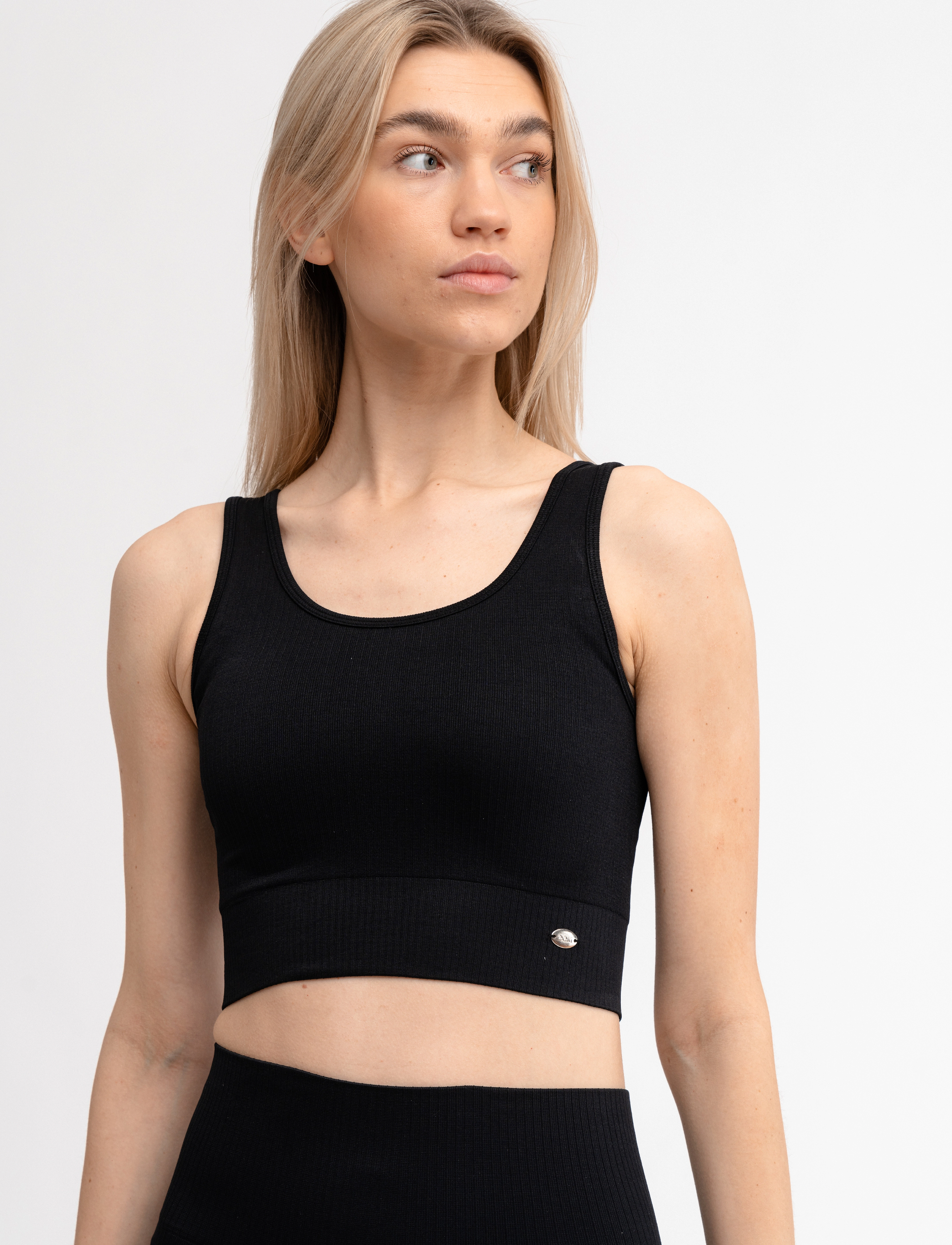 Drop of Mindfulness Cia, Sømløs Bralette, Sort, Str: S