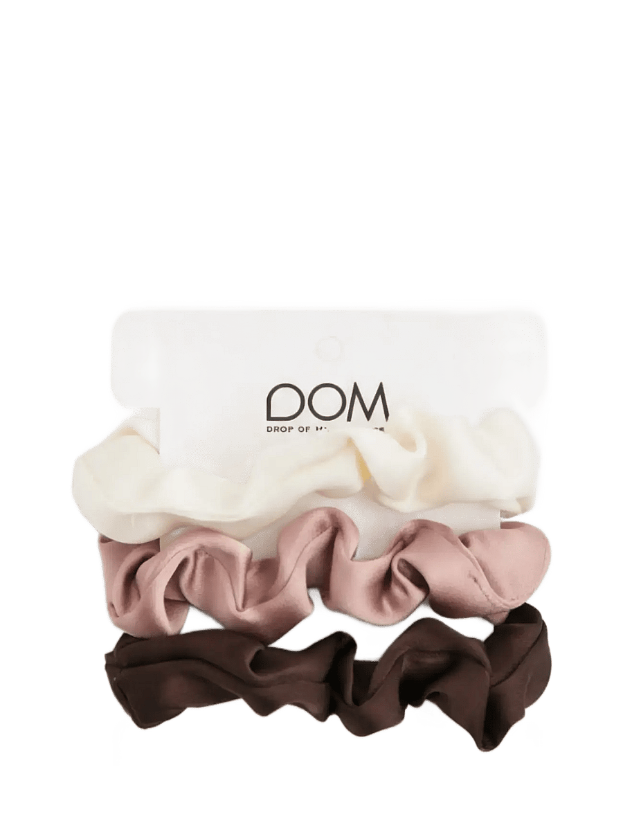 Drop of Mindfulness - SATIN HAIR SCRUNCHIE 3-PACK - haarband - multi black - 0
