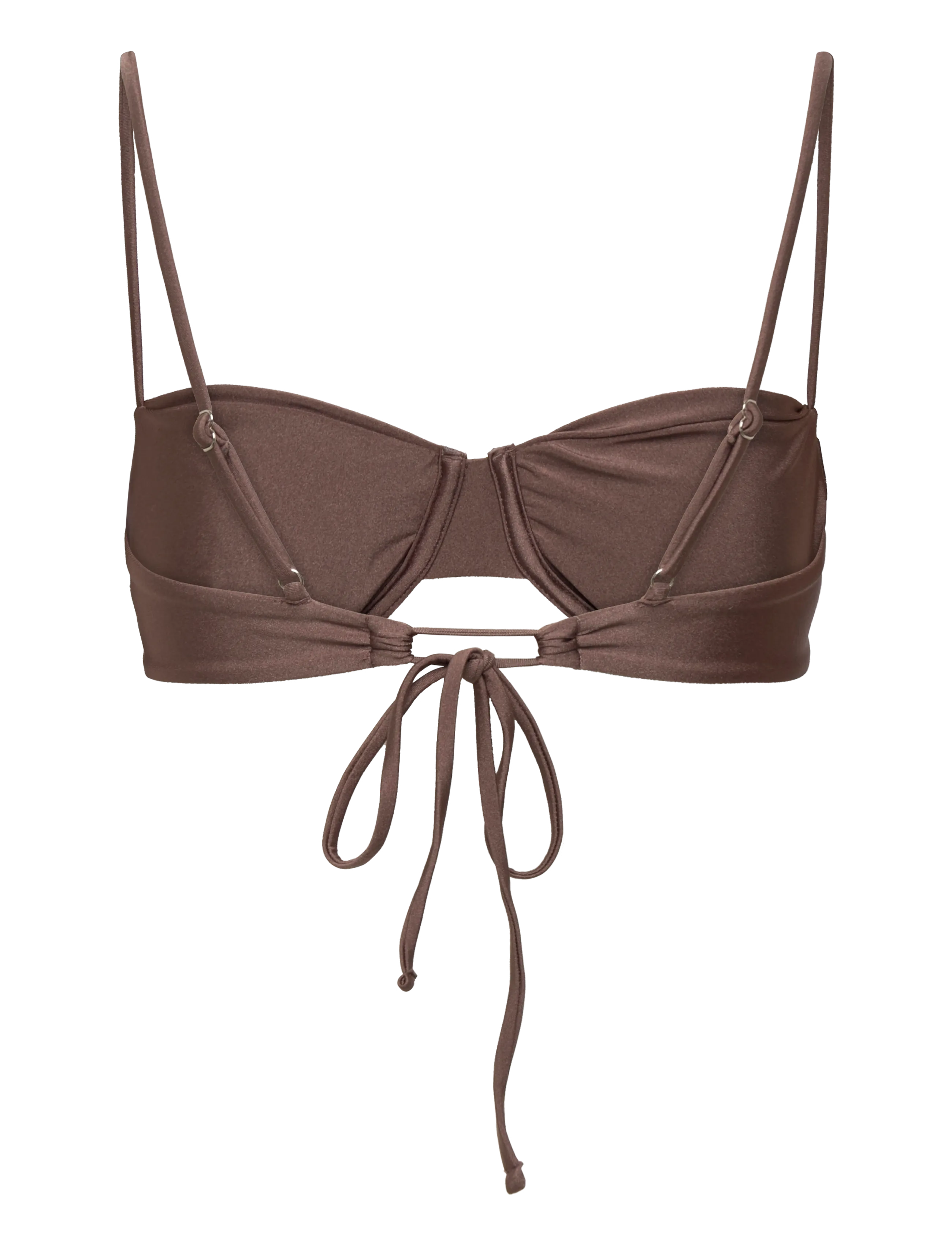 Drop of Mindfulness - SWIM RUCHED BIKINI TOP - sportsbadetøj - satin coconut brown - 2