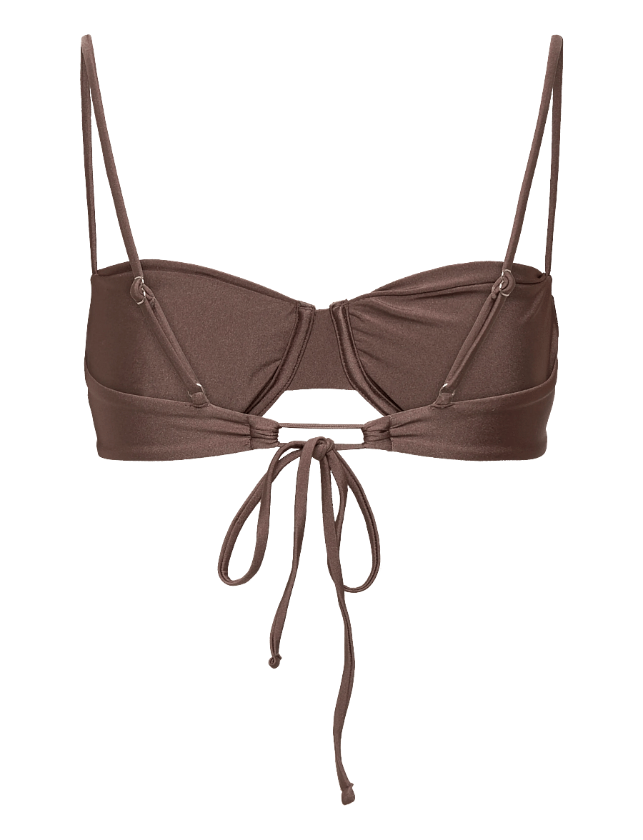 Drop of Mindfulness - SWIM RUCHED BIKINI TOP - sport-bademode - satin coconut brown - 2