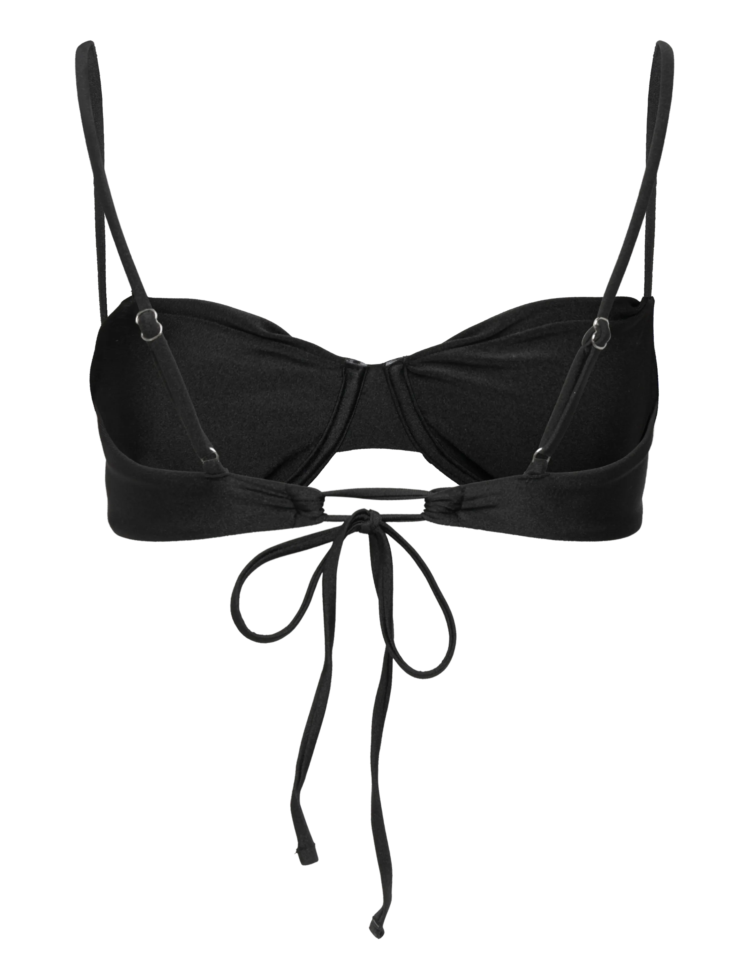 Drop of Mindfulness - SWIM RUCHED BIKINI TOP - sportsbadetøj - satin black stone - 2