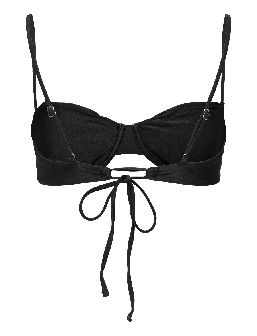 Drop of Mindfulness - SWIM RUCHED BIKINI TOP - sport-bademode - satin black stone - 2