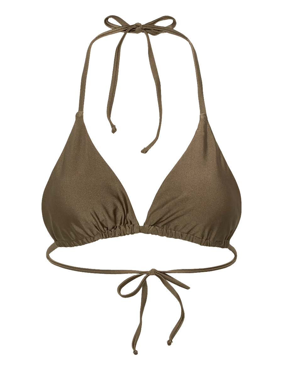 Drop of Mindfulness - SWIM TRIANGLE BIKINI TOP - spordi ujumisriided - satin deep green - 1