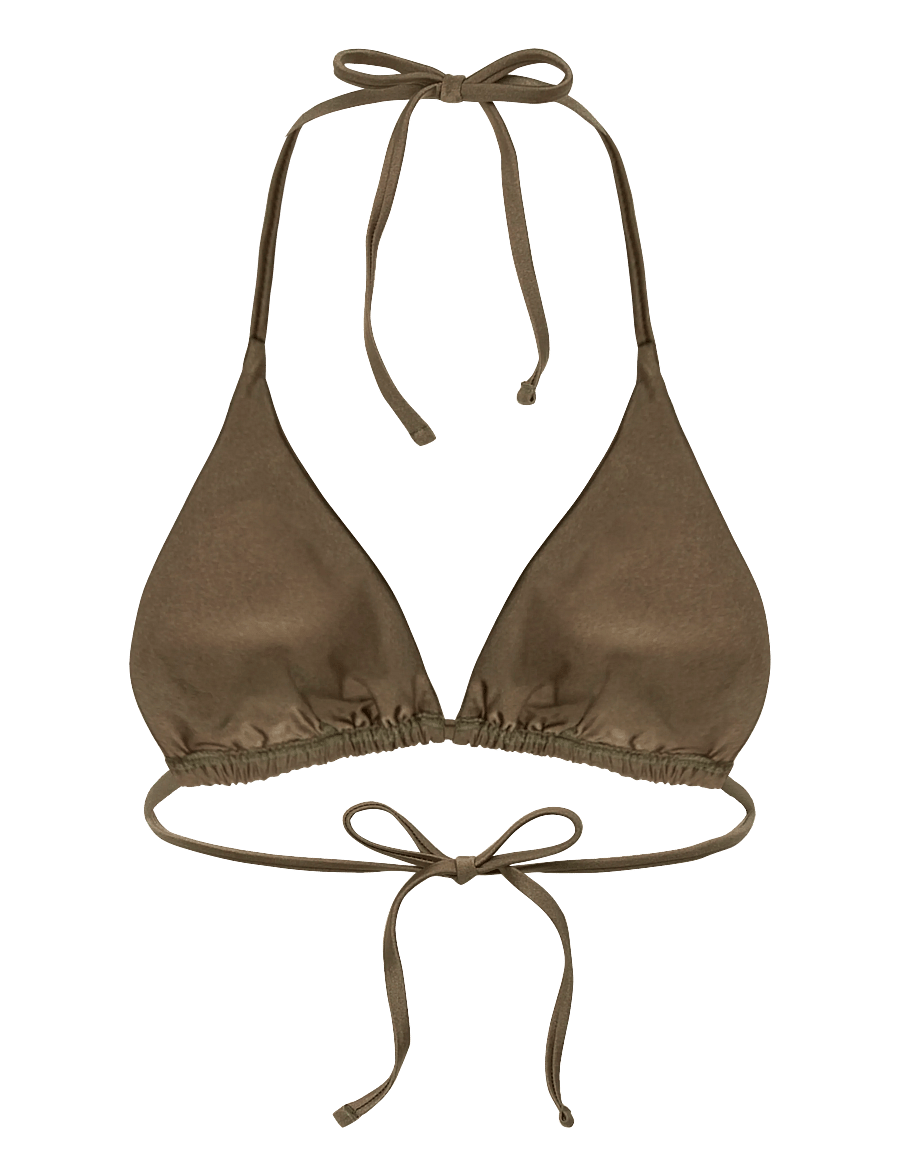 Drop of Mindfulness - SWIM TRIANGLE BIKINI TOP - spordi ujumisriided - satin deep green - 2