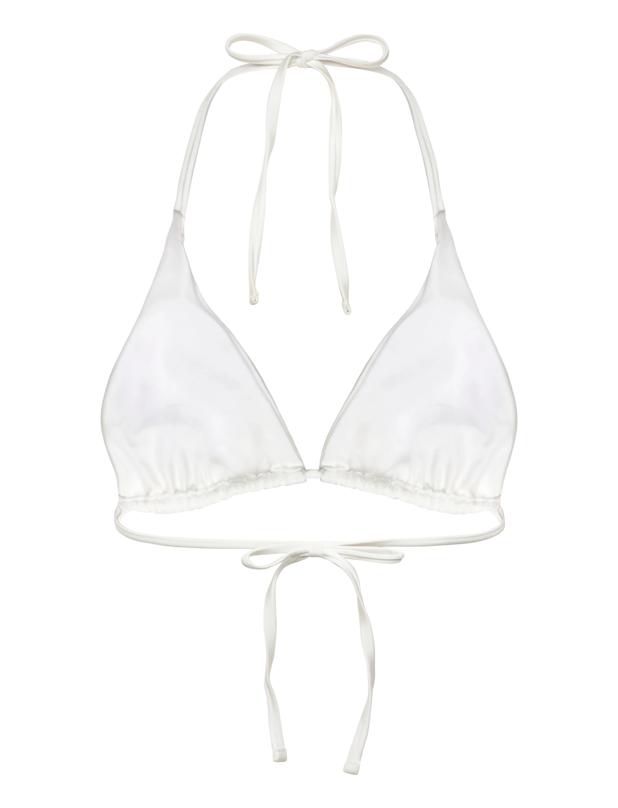 Drop of Mindfulness - SWIM TRIANGLE BIKINI TOP - sports swimwear - satin seashell white - 2