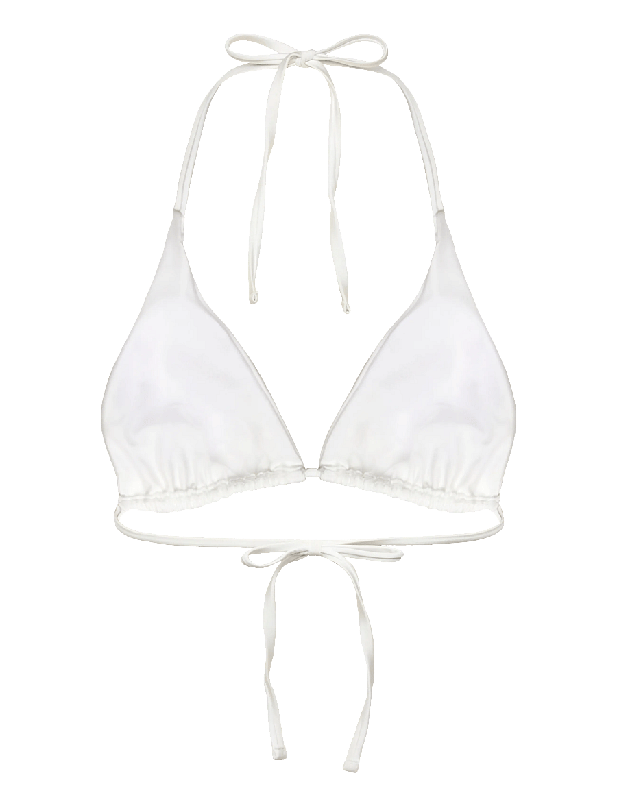Drop of Mindfulness - SWIM TRIANGLE BIKINI TOP - urheilu-uima-asut - satin seashell white - 2