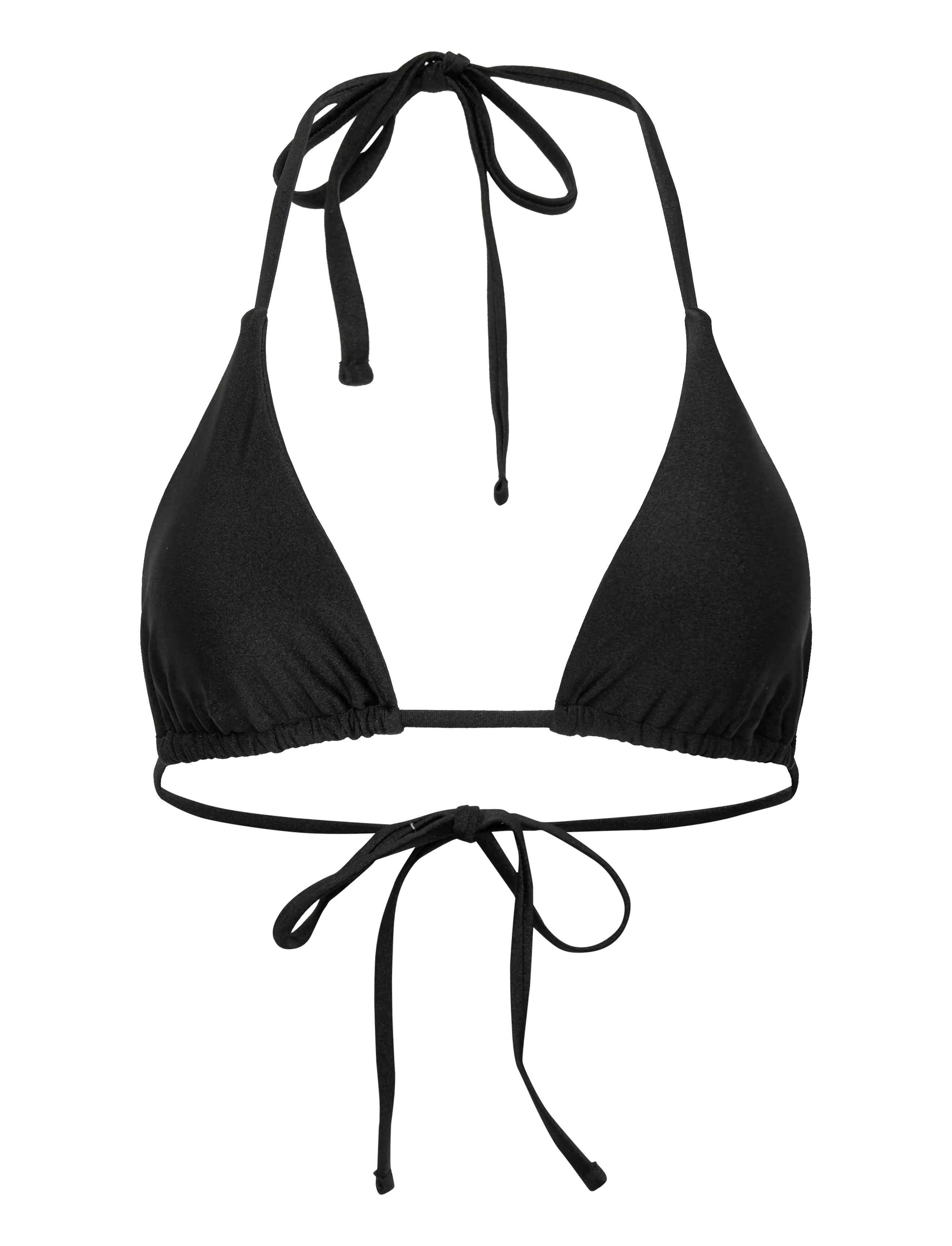 Drop of Mindfulness SWIM TRIANGLE BIKINI TOP - Drop of Mindfulness - SATIN BLACK STONE / black