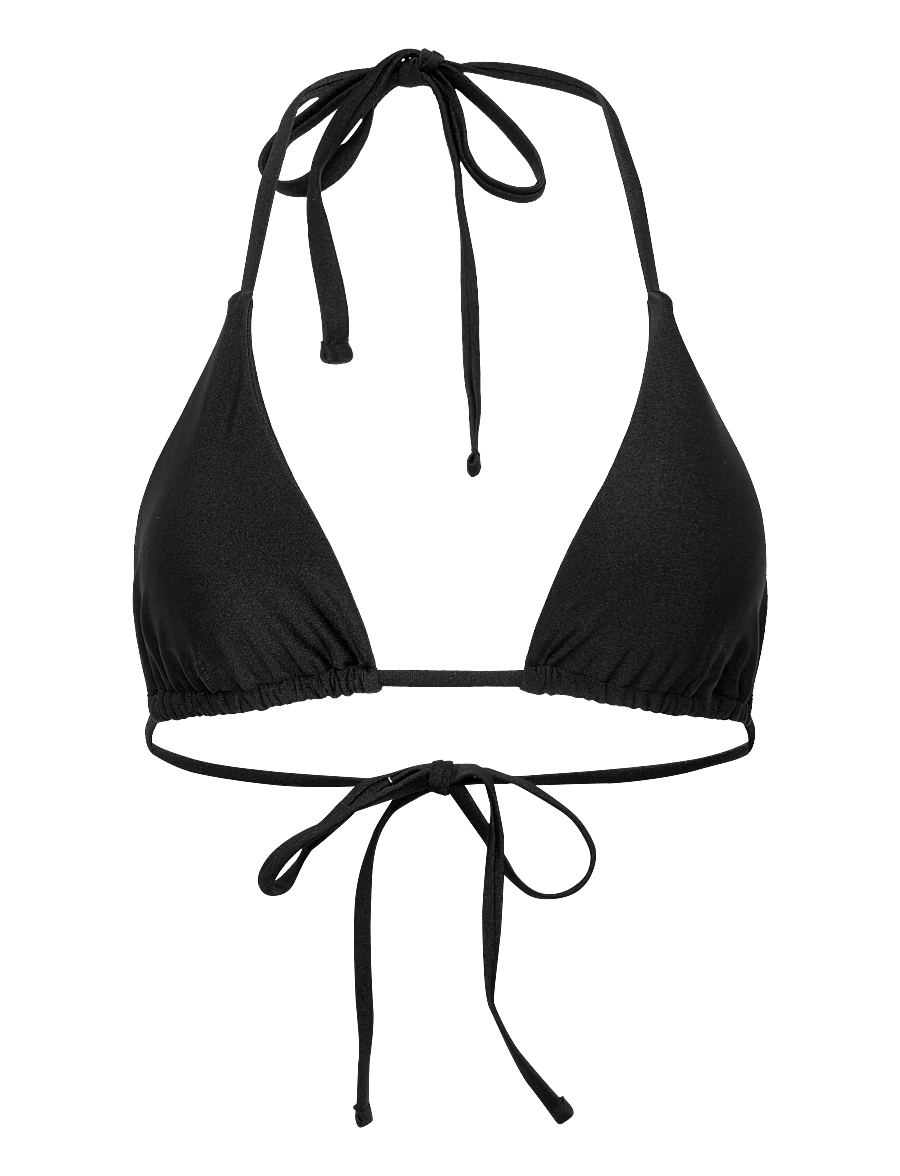 Drop of Mindfulness - SWIM TRIANGLE BIKINI TOP - spordi ujumisriided - satin black stone - 1