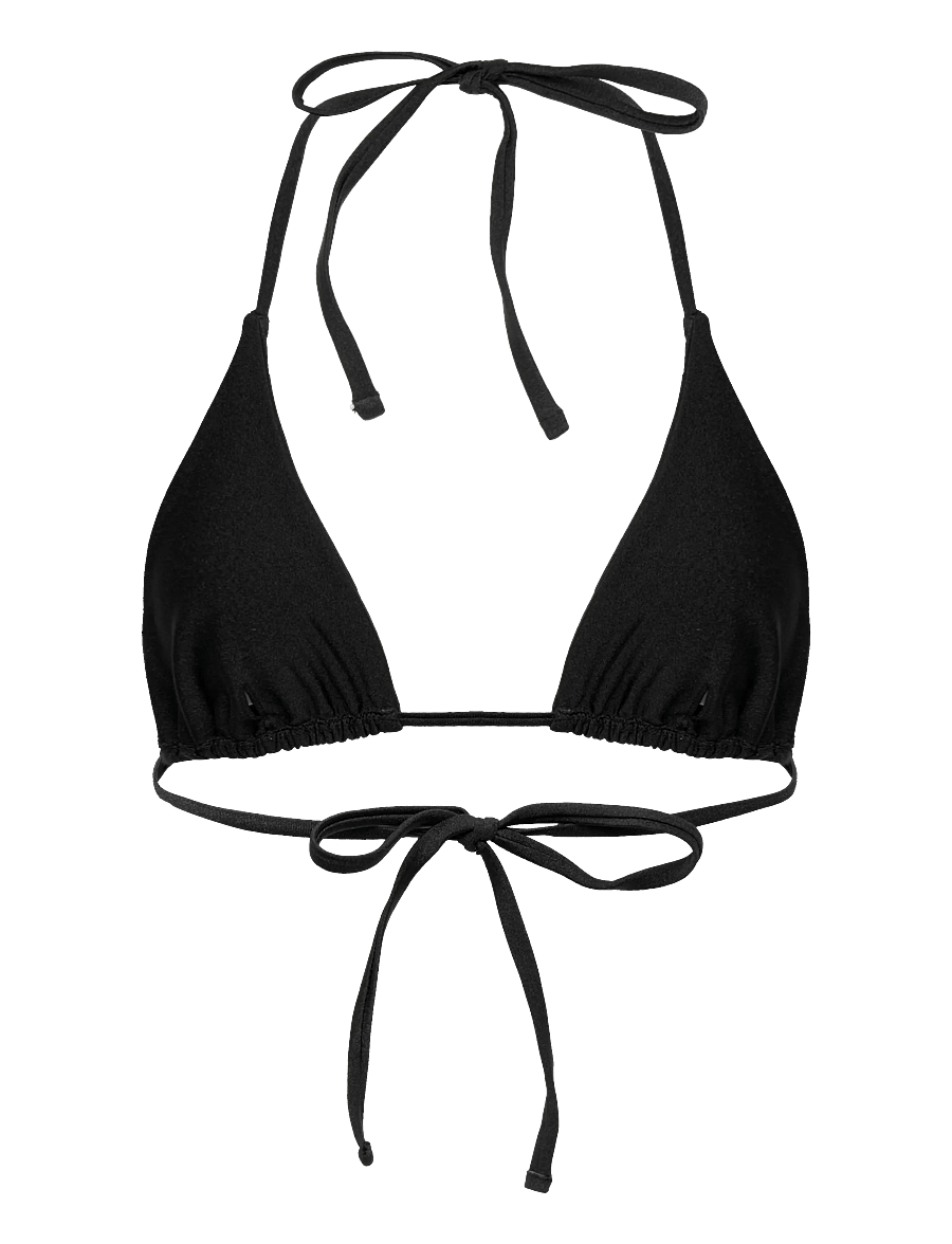 Drop of Mindfulness - SWIM TRIANGLE BIKINI TOP - spordi ujumisriided - satin black stone - 2