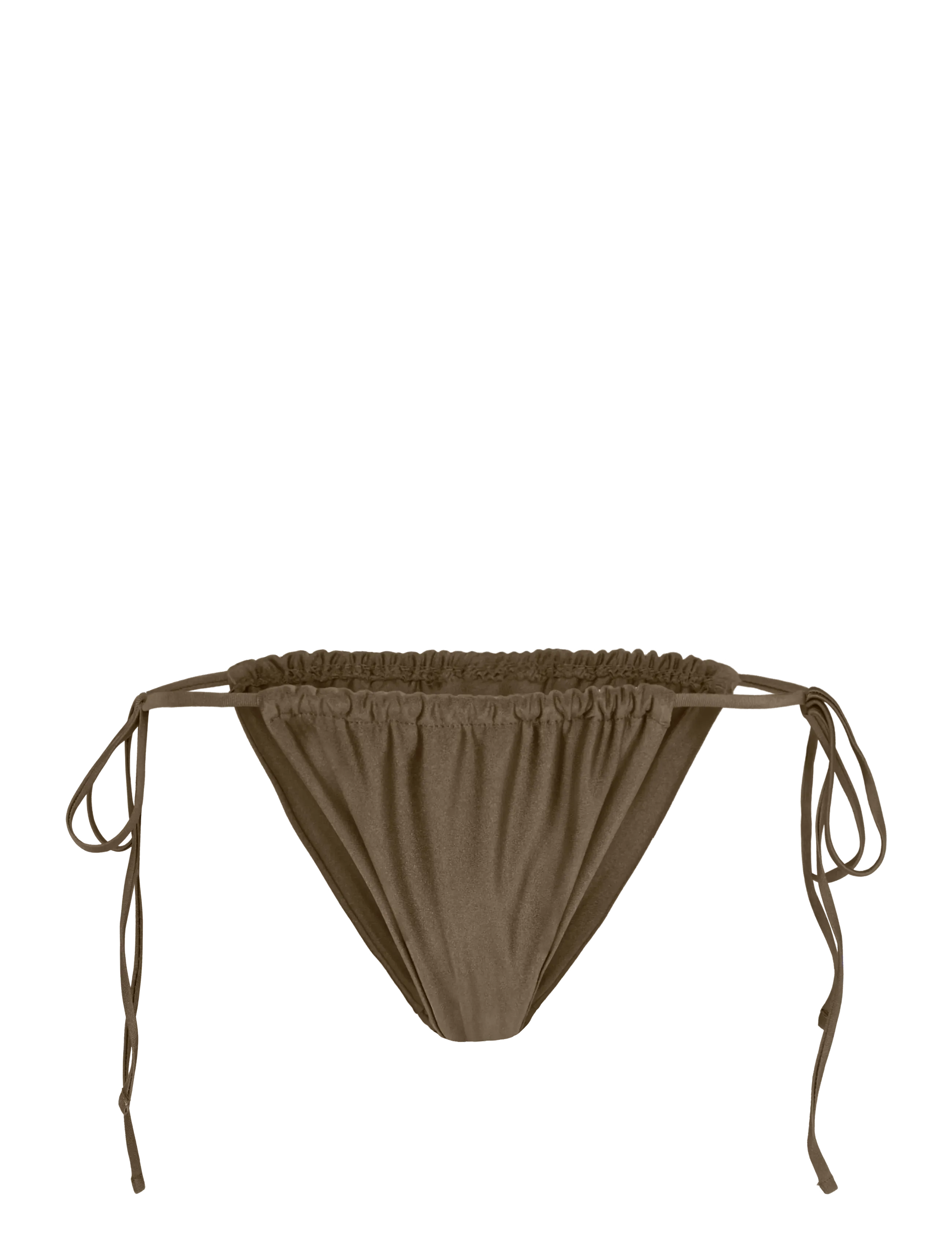 Drop of Mindfulness SWIM TIE BIKINI BOTTOM - Drop of Mindfulness - SATIN DEEP GREEN / beige