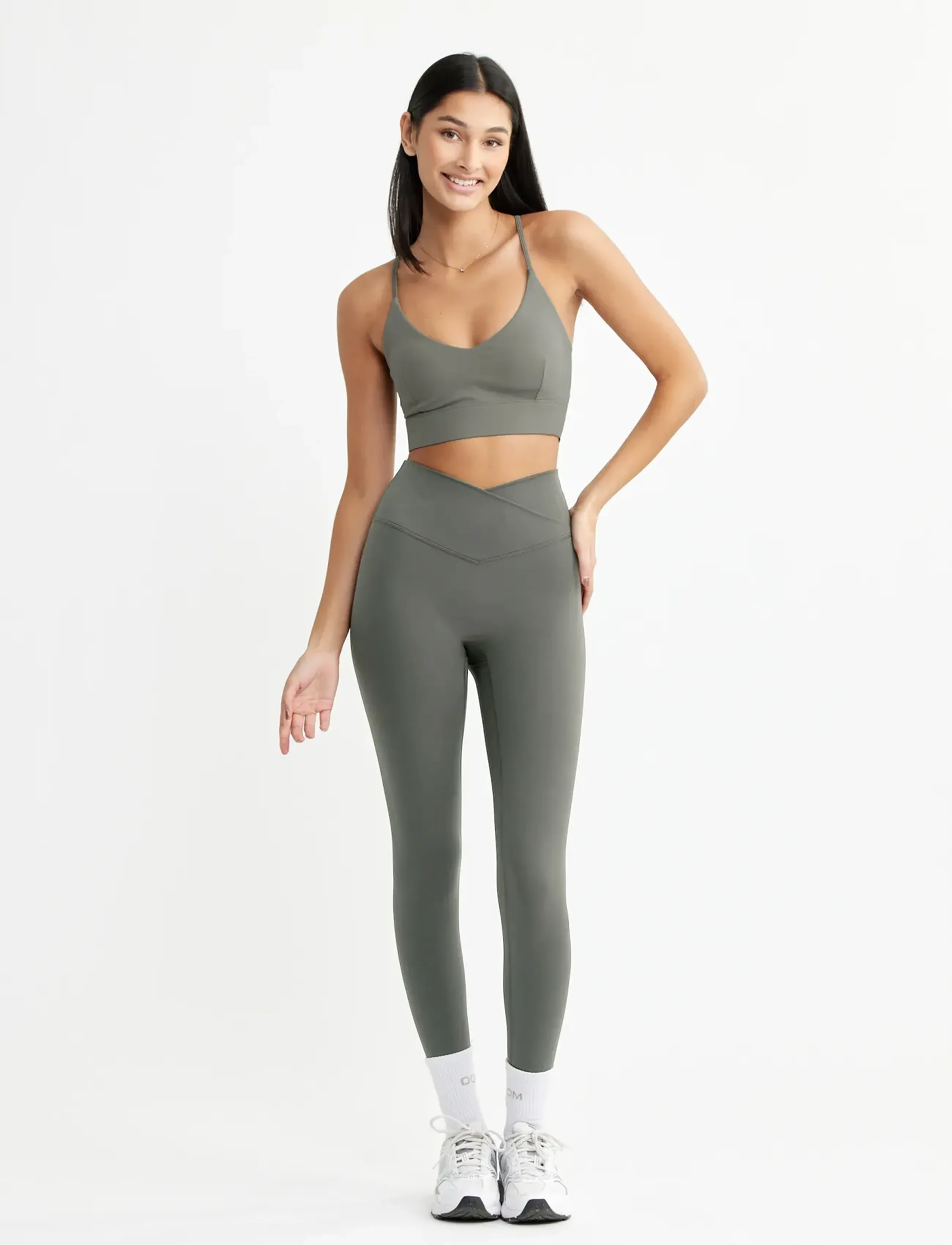 Drop of Mindfulness - ULTIMATE WRAP OVER TIGHTS - volle länge - khaki - 4