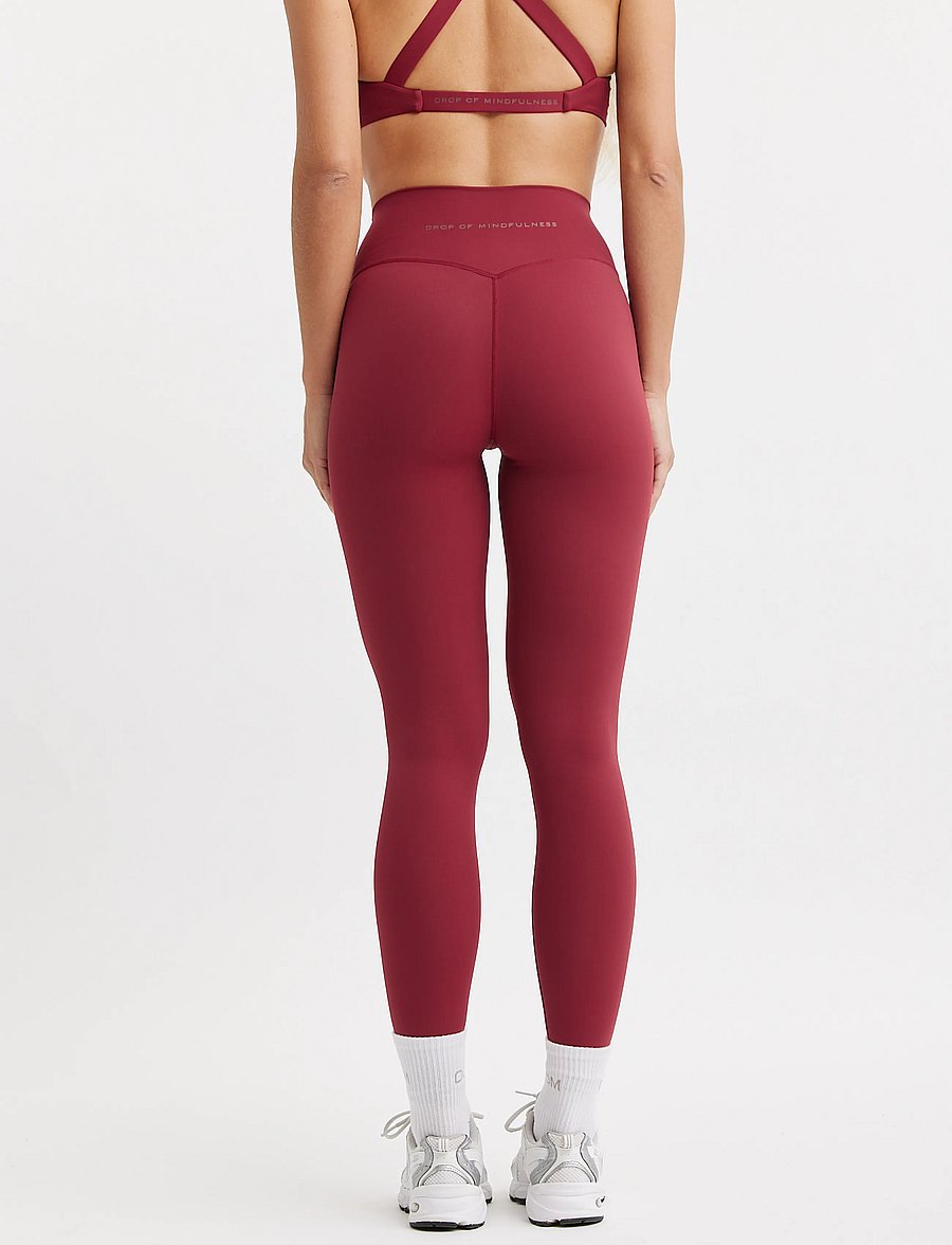Drop of Mindfulness - ULTIMATE TIGHTS - fuld længde - deep red - 3